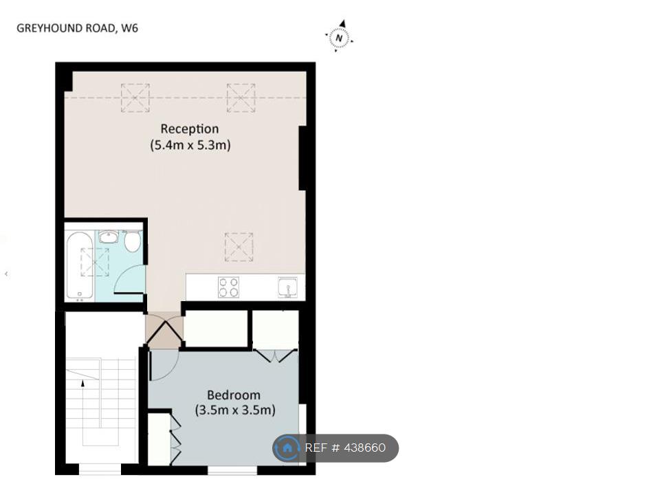1 Bedrooms Flat to rent in Greyhound Road, London W6