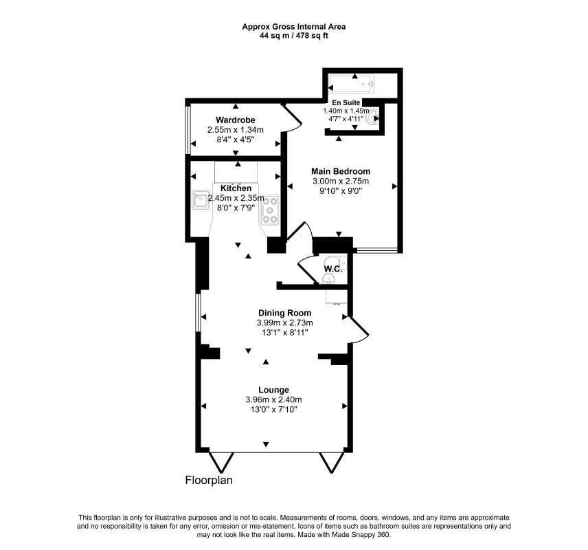 63A, Tennyson Road, London floorplan