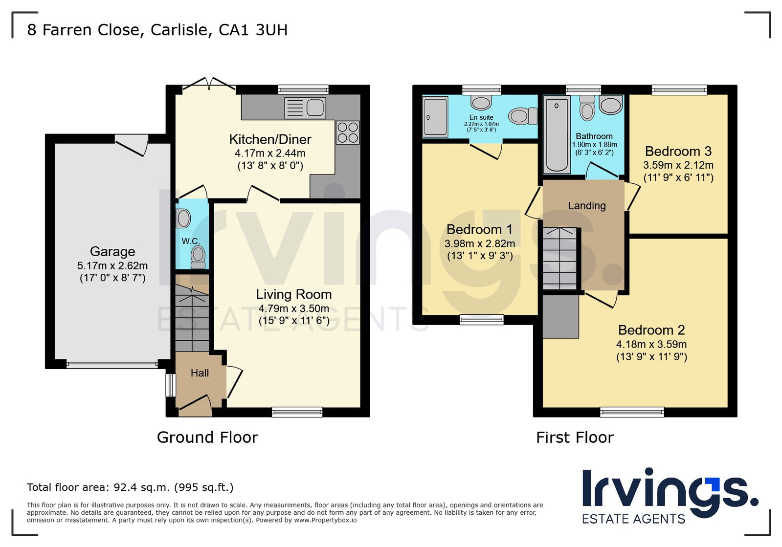 8 Farren Close, Carlisle floorplan