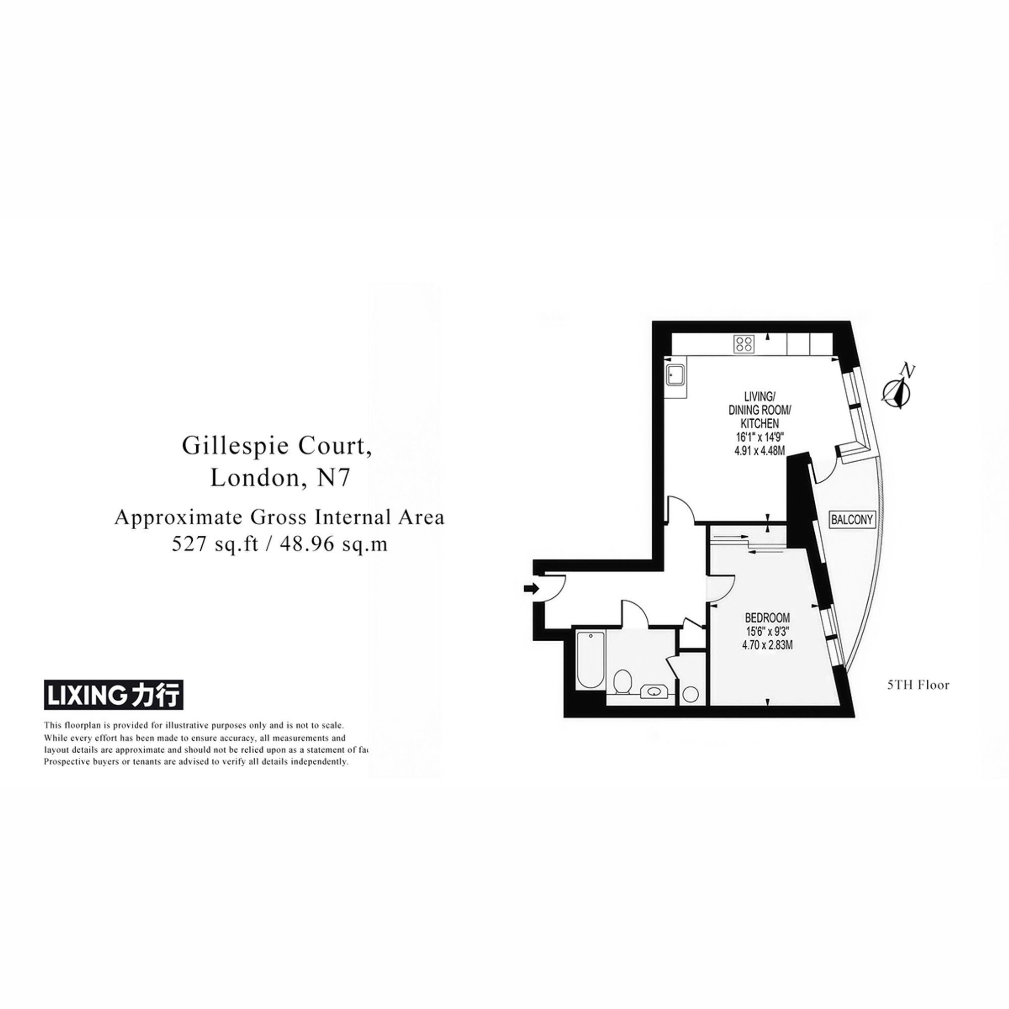 Flat 59, 9 Queensland Road, London floorplan