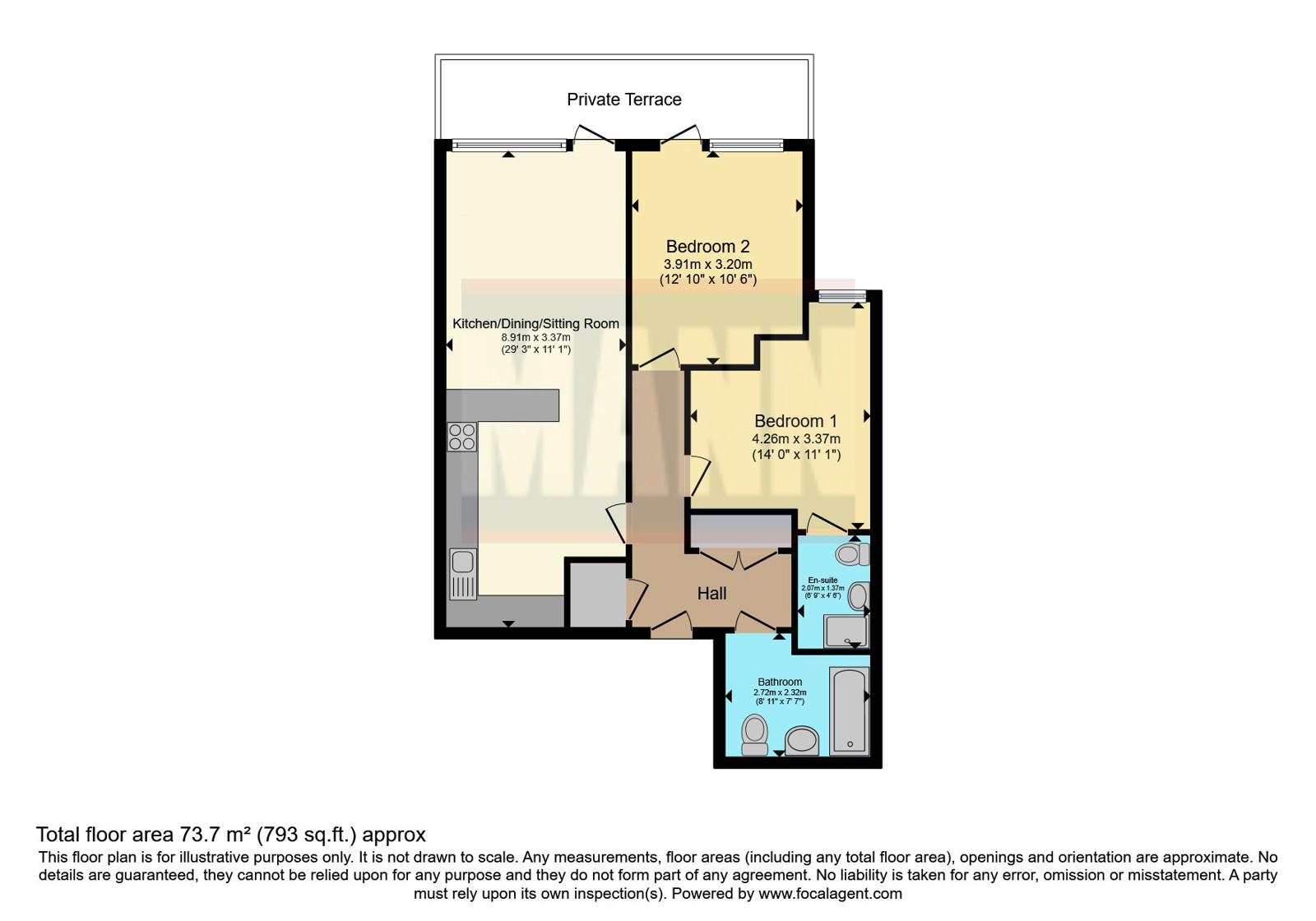 Flat 1, Dunlin House 28E,, Fairdene Road, Coulsdon floorplan