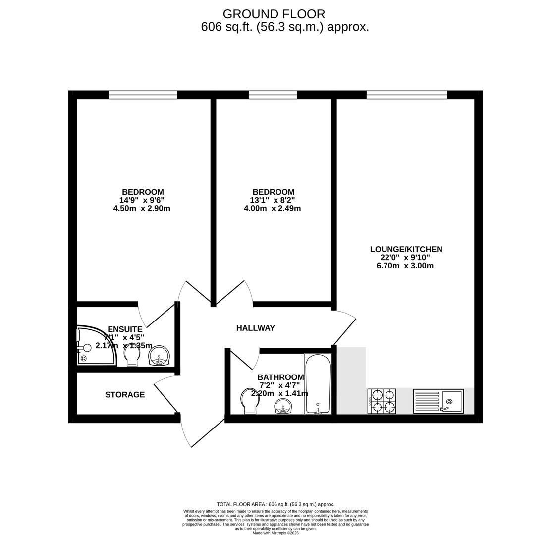 318 T R S Apartments, The Green, Southall floorplan