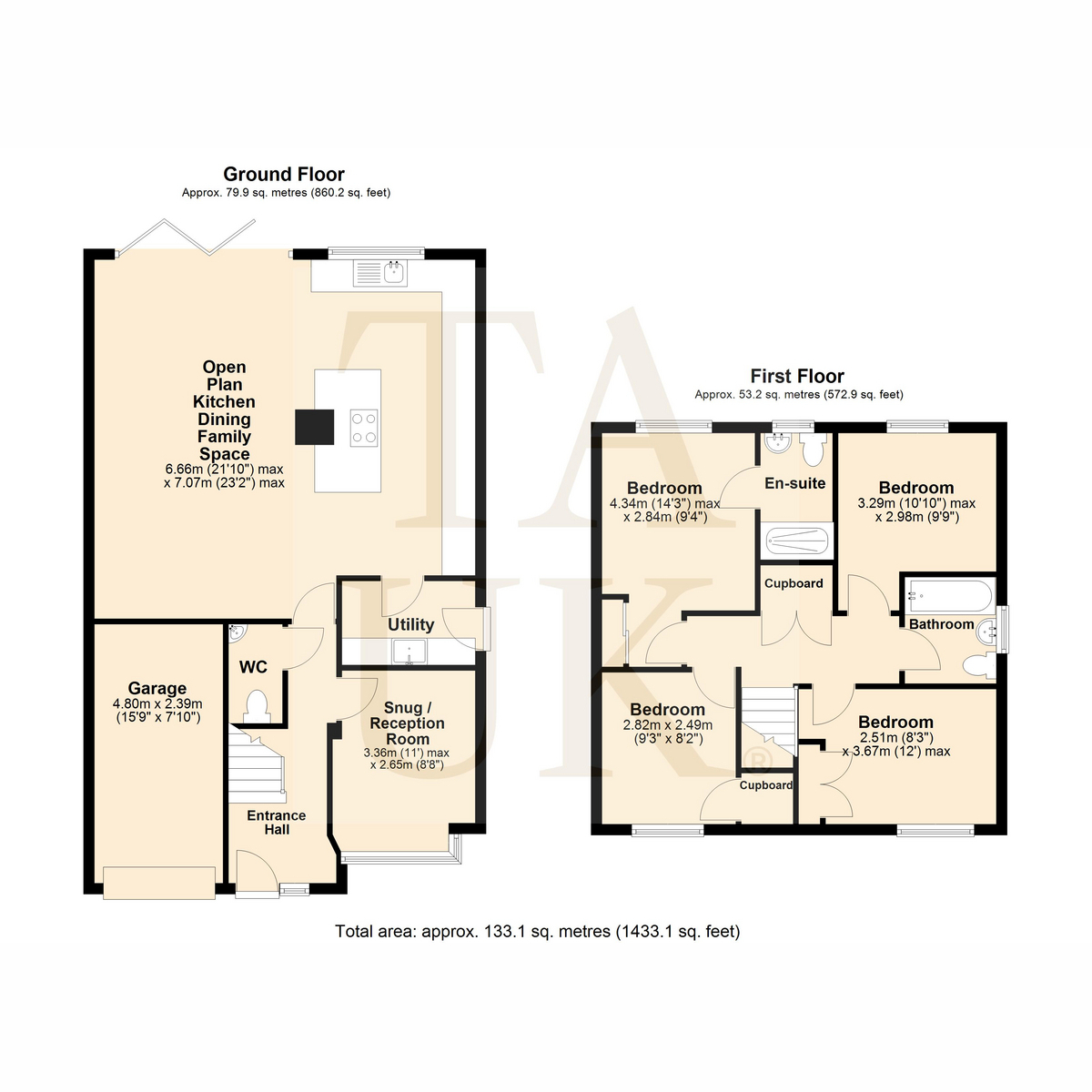 7, Shrubbery Gardens, Kidderminster floorplan