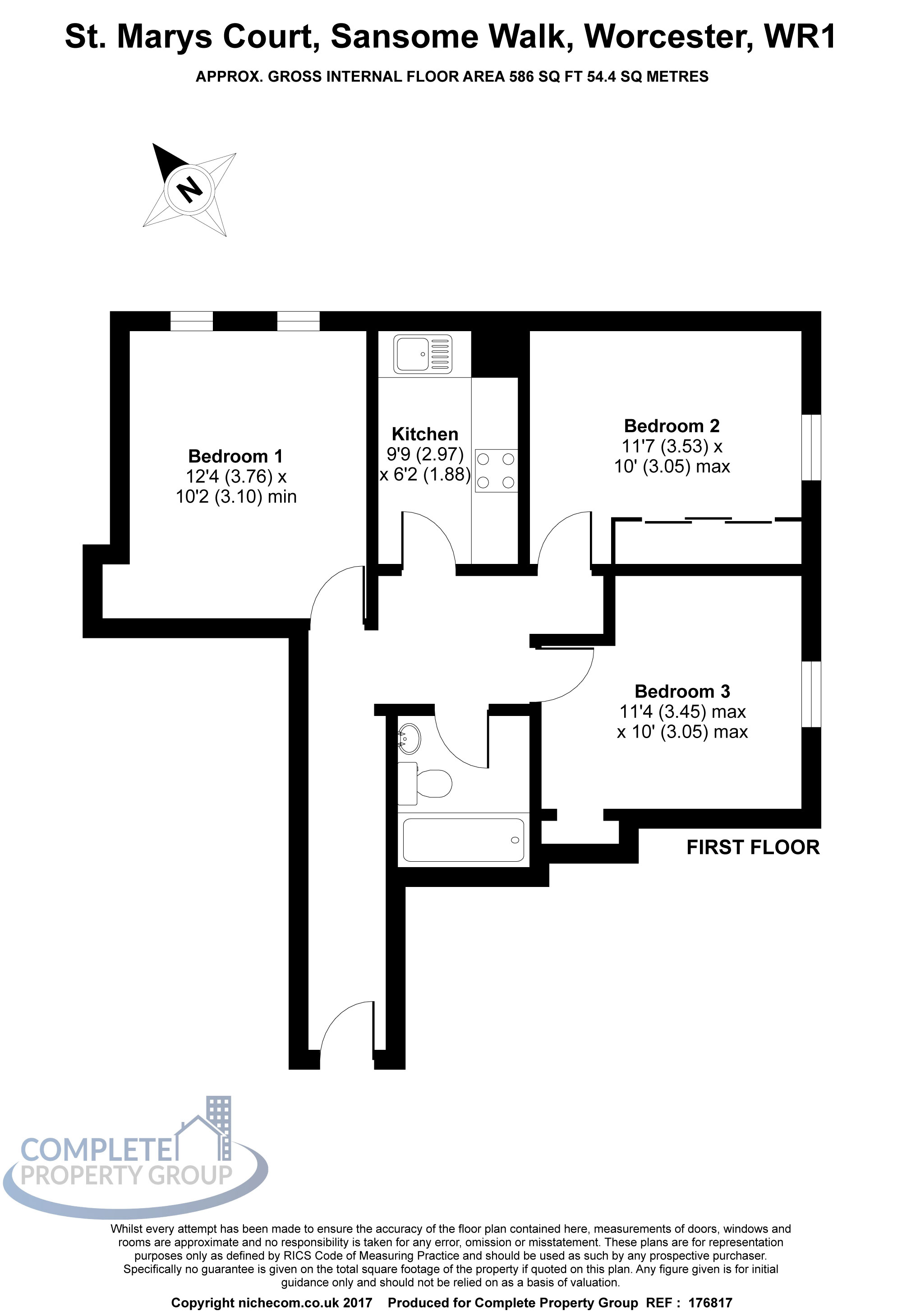 2 Bedrooms Flat for sale in St Marys Court, Sansome Walk, Worcester WR1