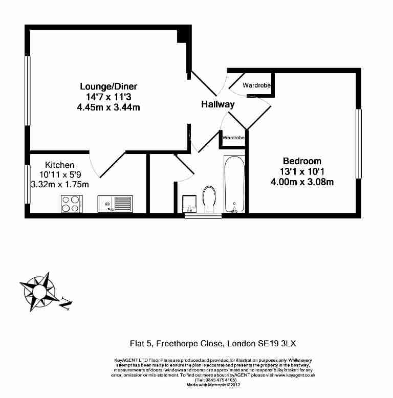 1 Bedrooms Flat to rent in Freethorpe Close, London SE19