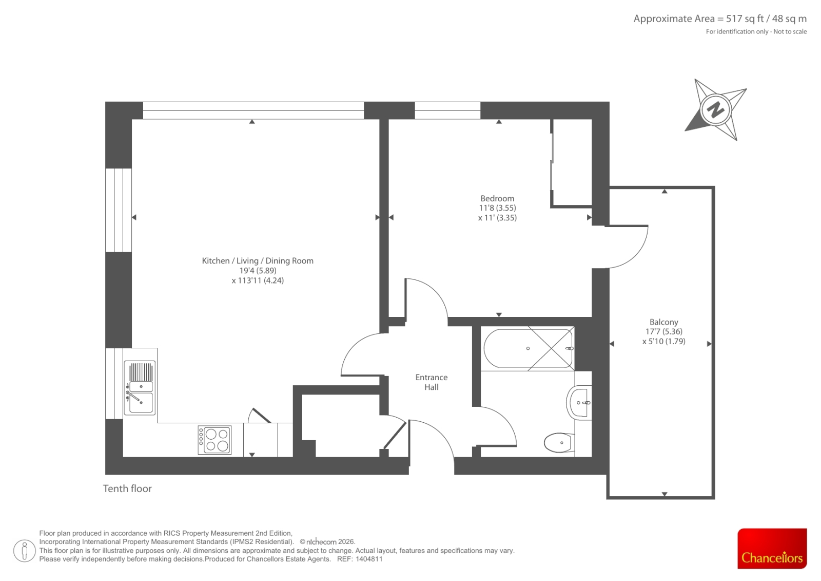 1001, 51, Flagstaff Road, Reading floorplan