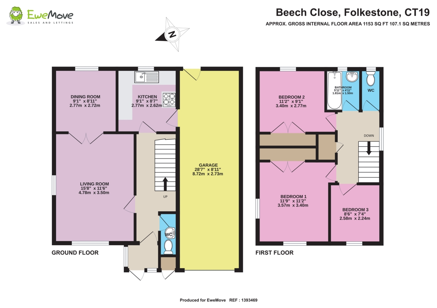 9, Beech Close, Folkestone floorplan