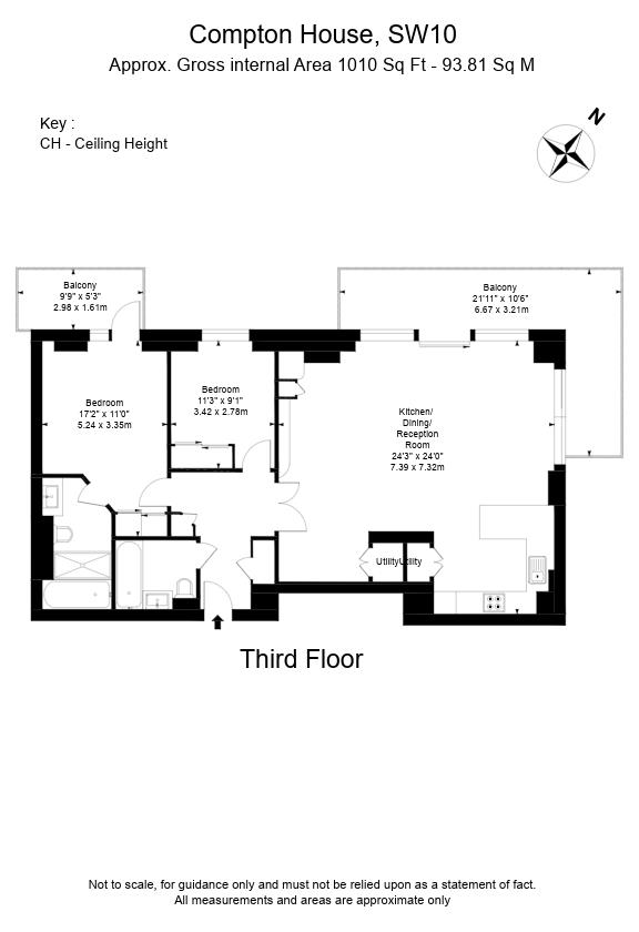 Apartment 3.1, Compton House, Waterfront Drive, London floorplan
