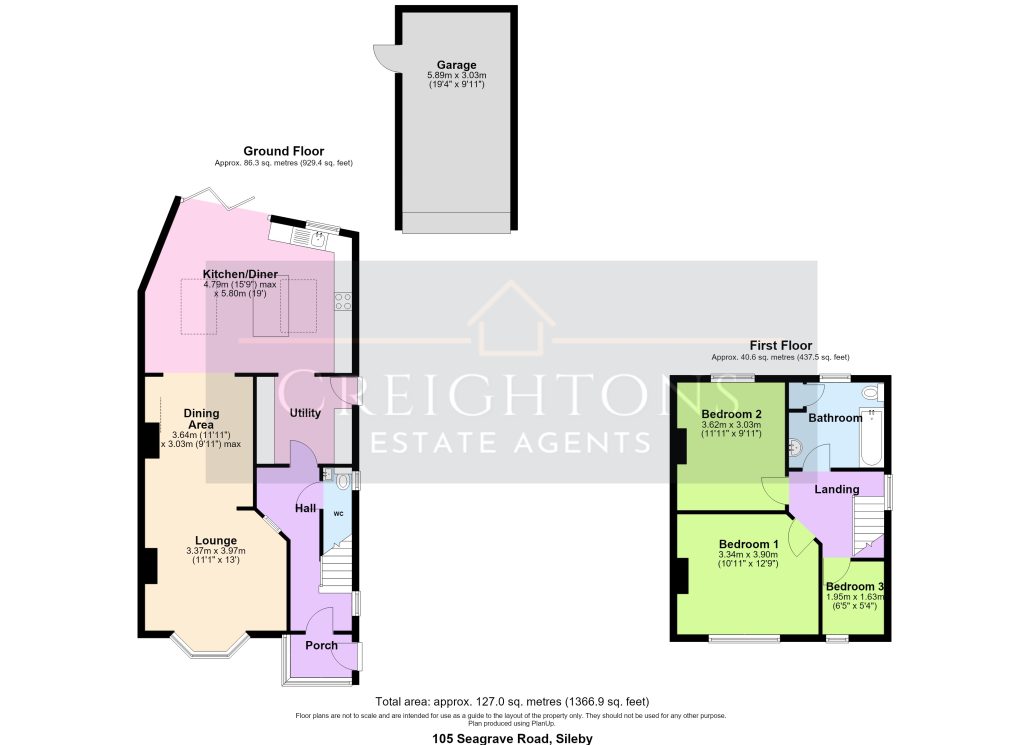 105, Seagrave Road, Loughborough floorplan