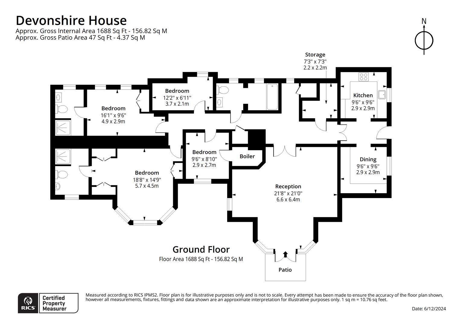 9, Devonshire House, Woodford Green floorplan