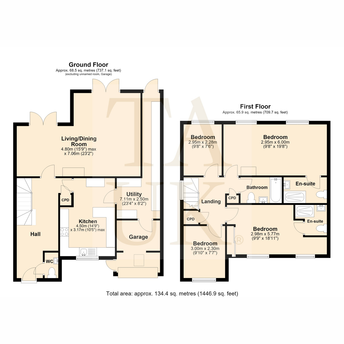 8, The Hidage, Worcester floorplan