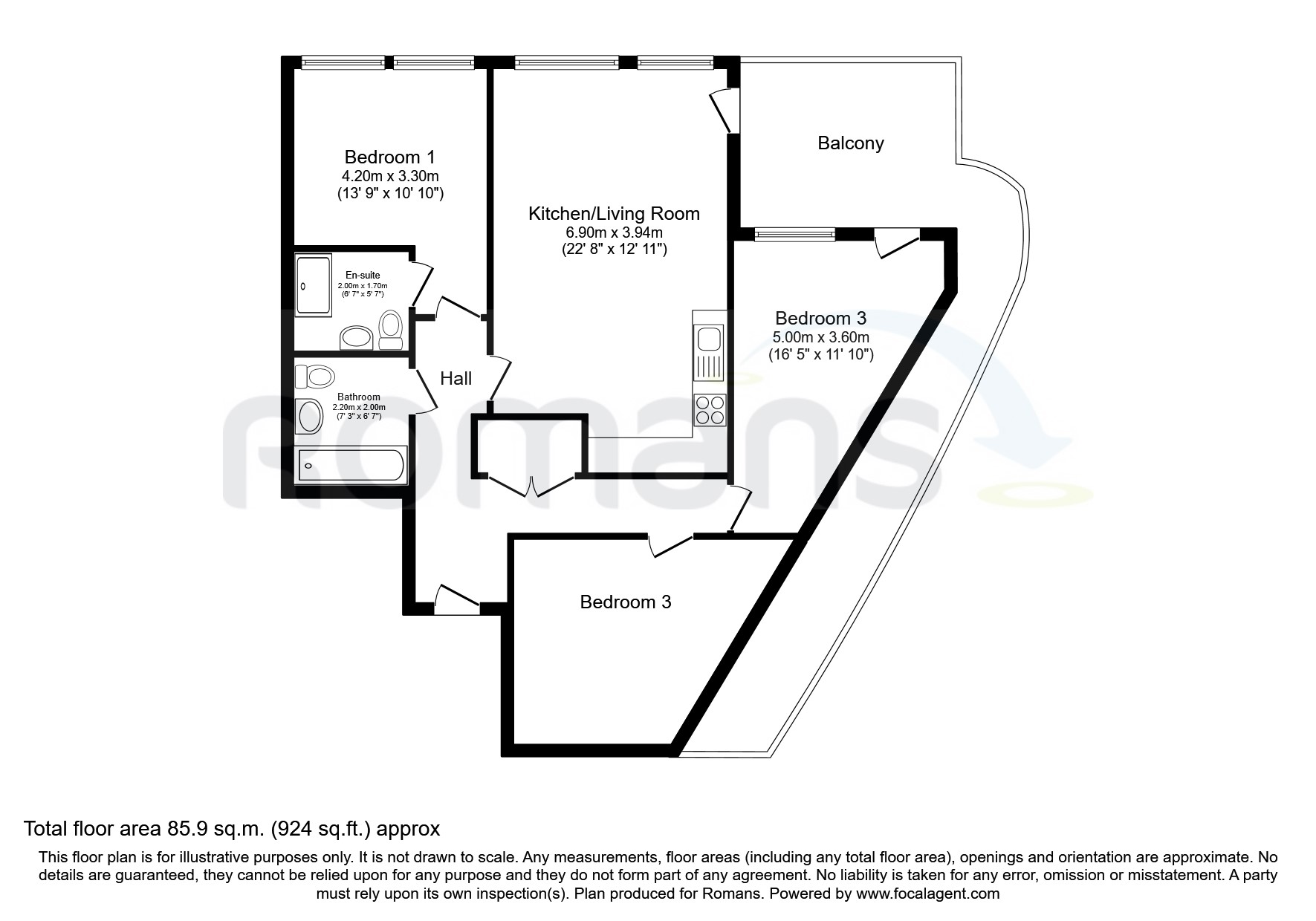 Place, West Drayton UB7, 3 bedroom flat to rent 64196250