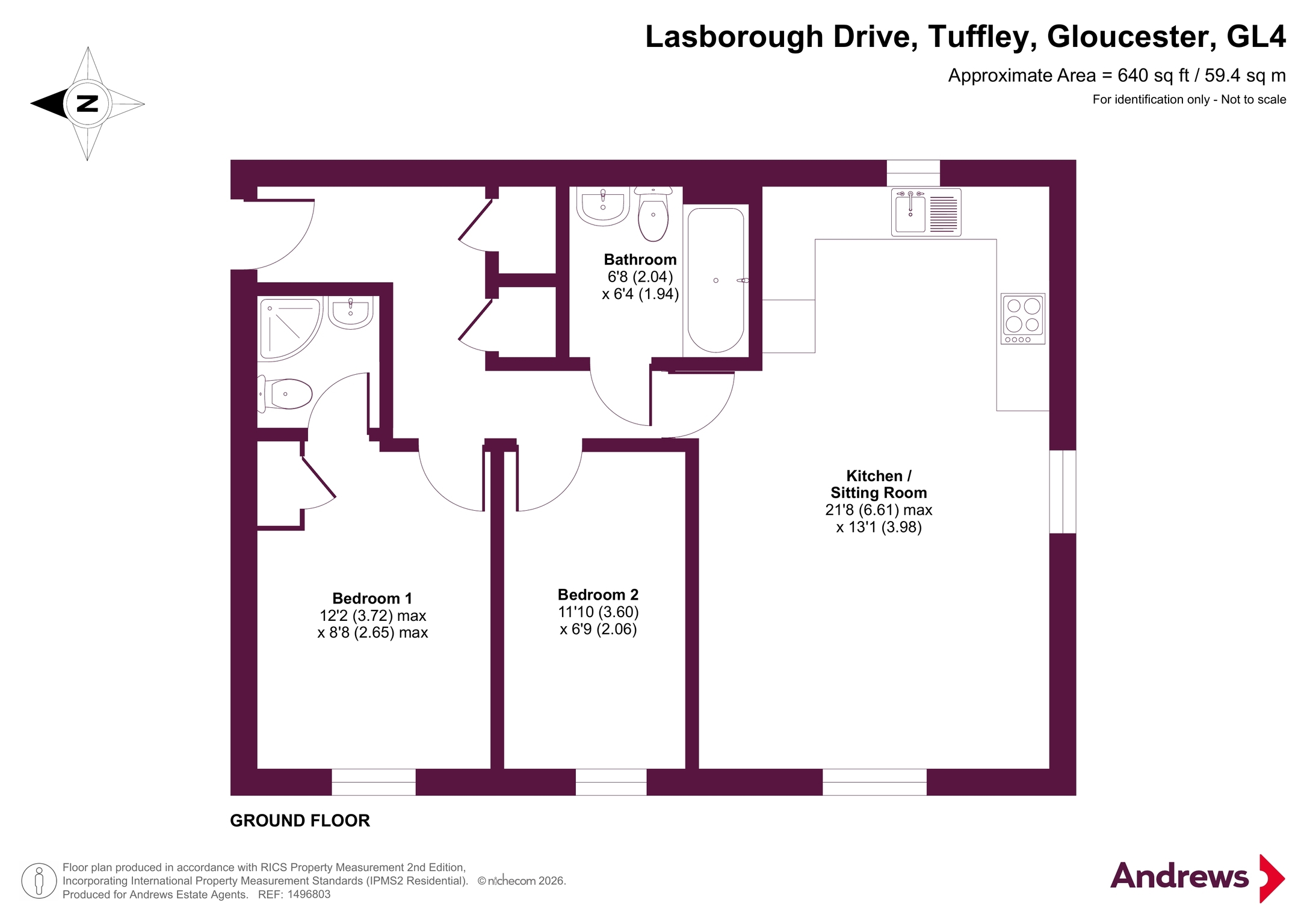 Flat 2, 2, Lasborough Drive, Gloucester floorplan