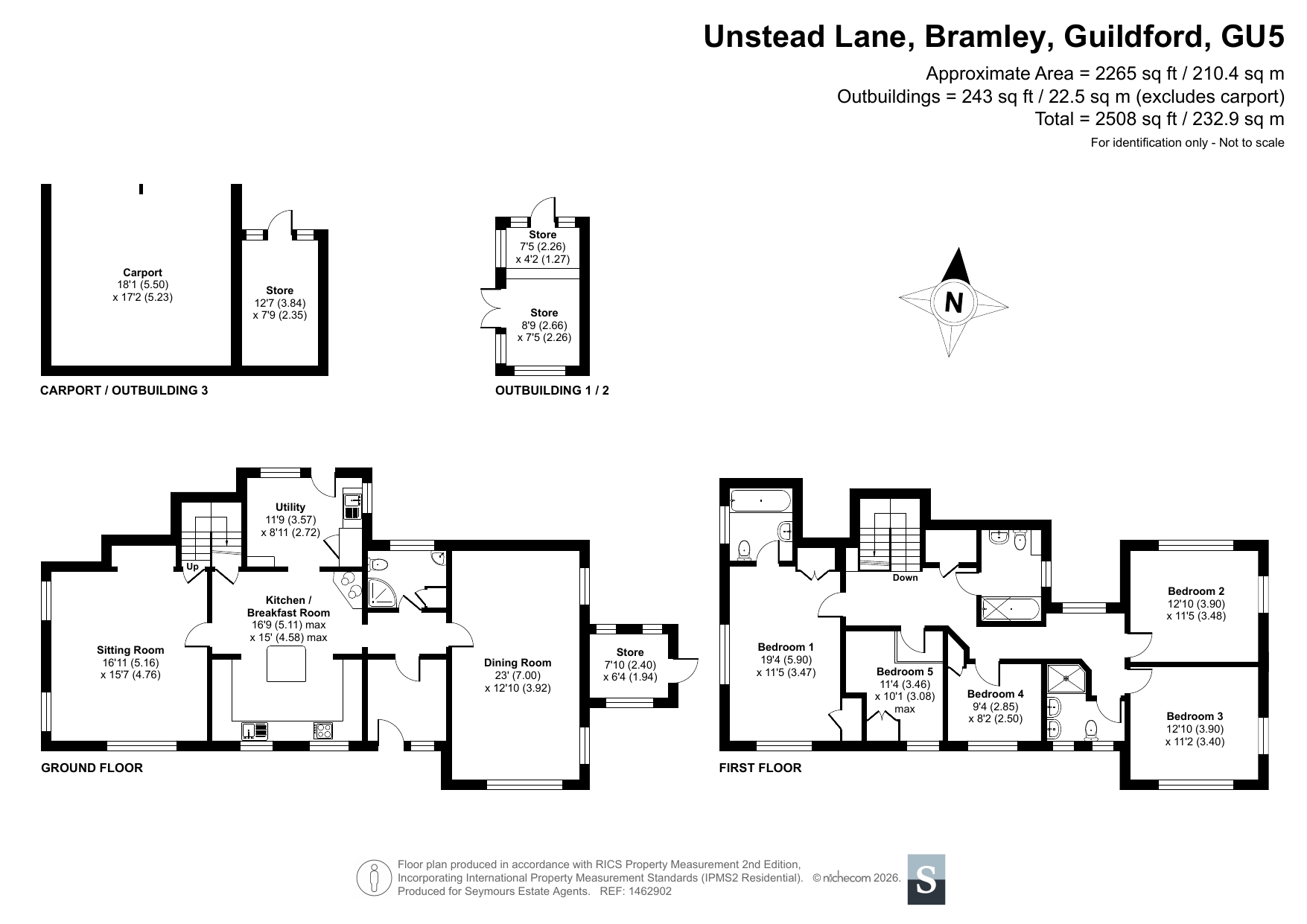 Upper Unstead Farmhouse,, Unstead Lane, Guildford floorplan