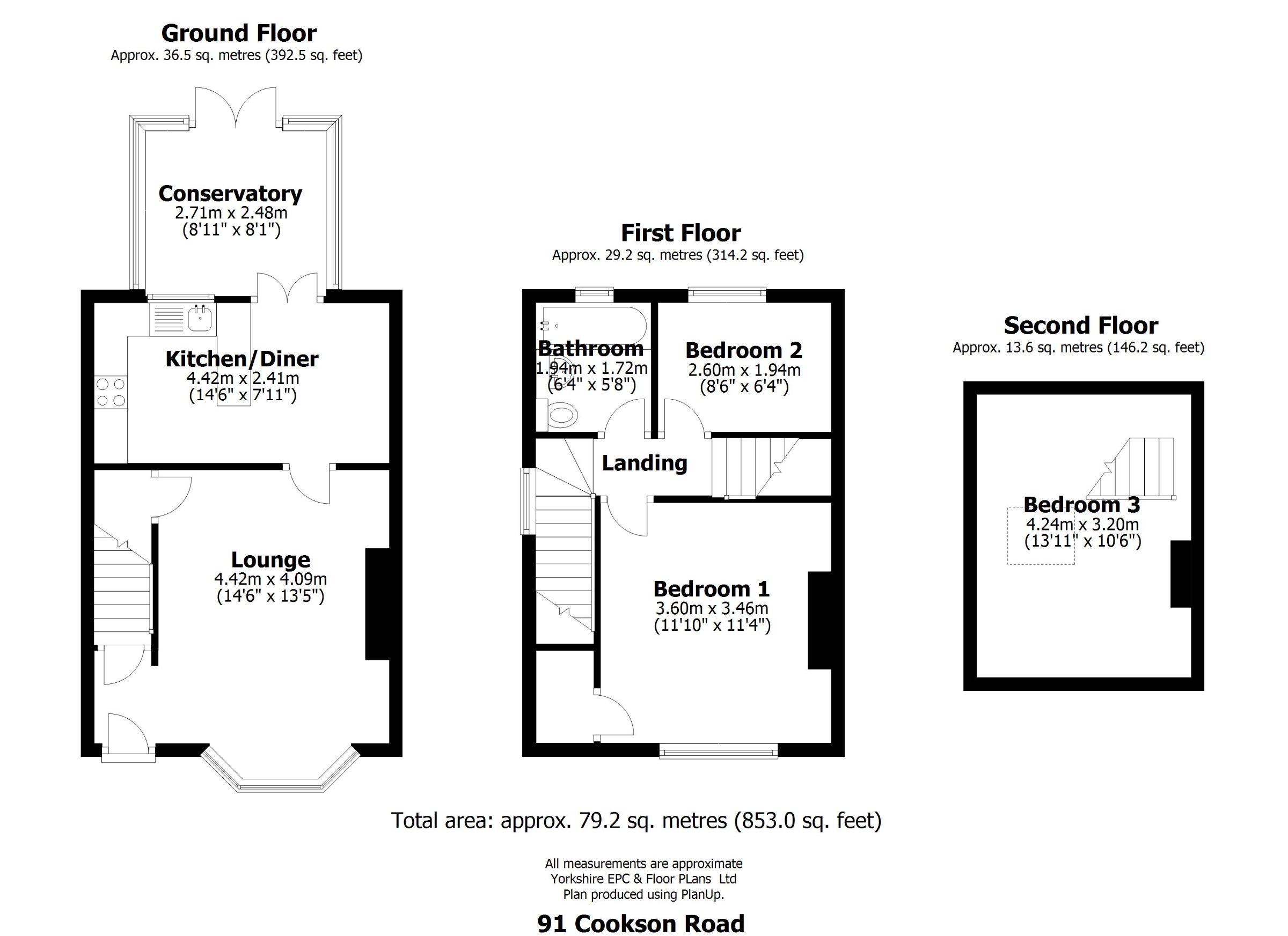 91 Cookson Road, Sheffield floorplan