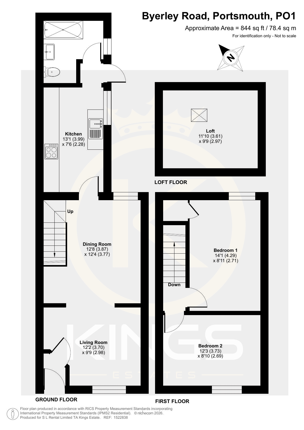 68, Byerley Road, Portsmouth floorplan