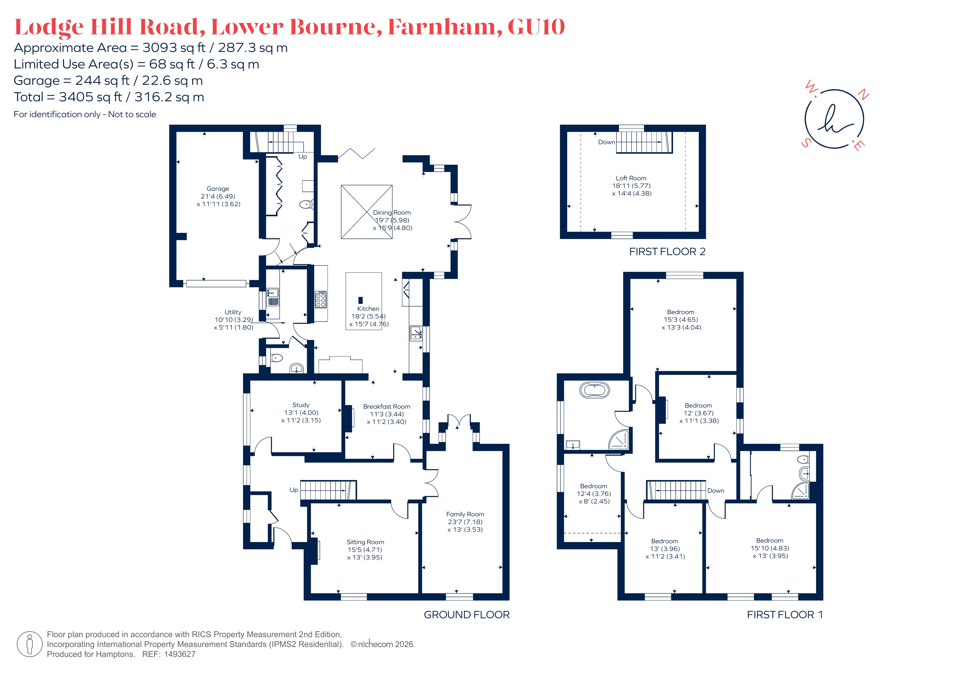 Prospect House, 53, Lodge Hill Road, Farnham floorplan