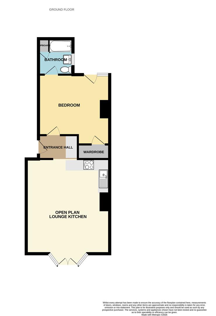 Flat 7 Claydon Court, 109, Marine Parade, Worthing floorplan