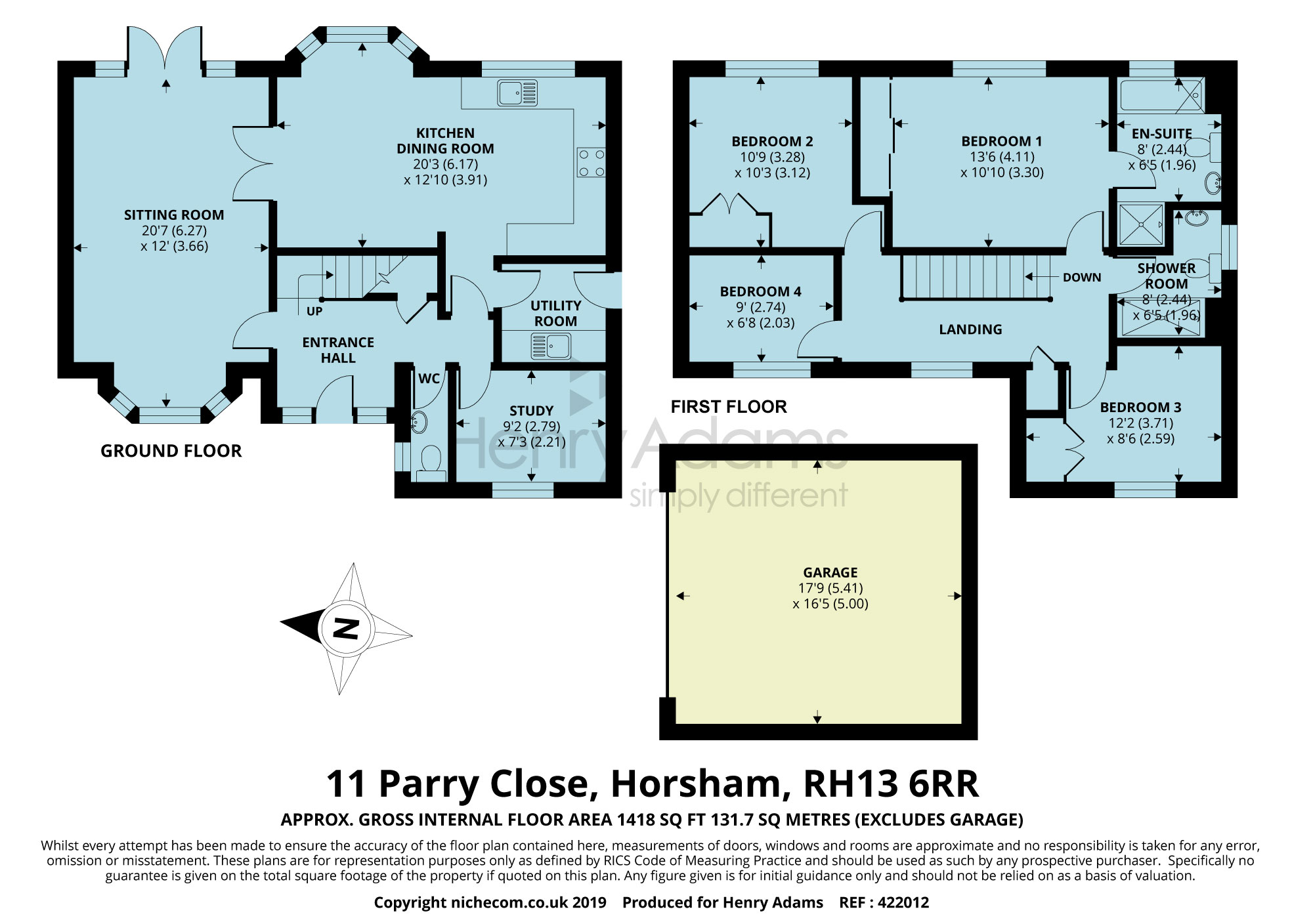 4 Bedrooms Detached house for sale in Parry Close, Horsham RH13