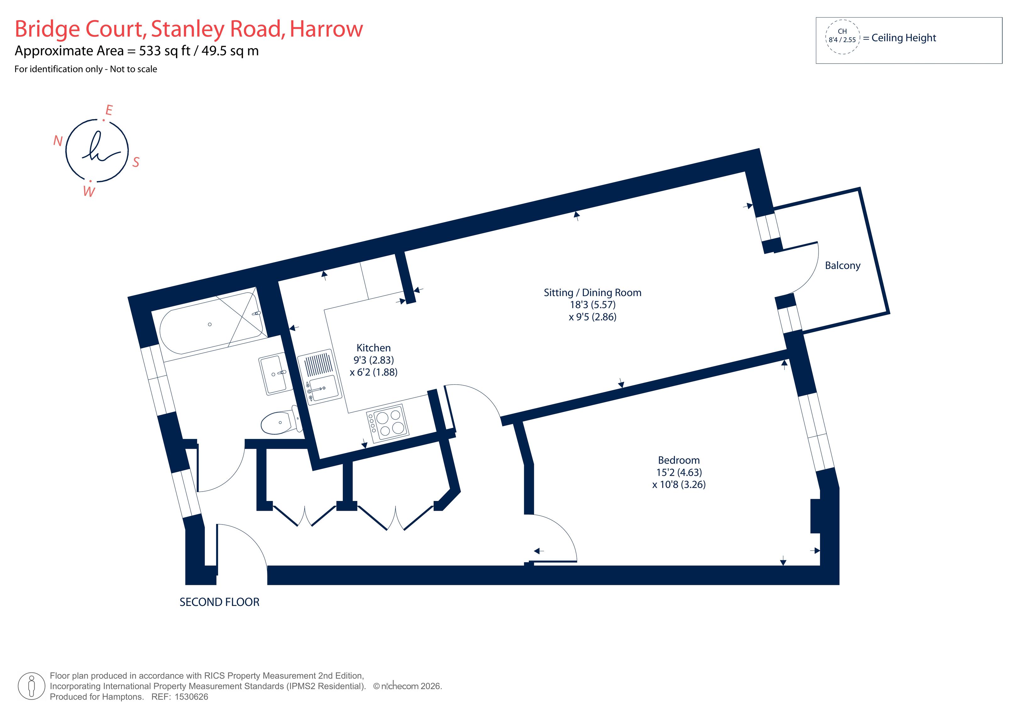 175 Bridge Court, Stanley Road, Harrow floorplan