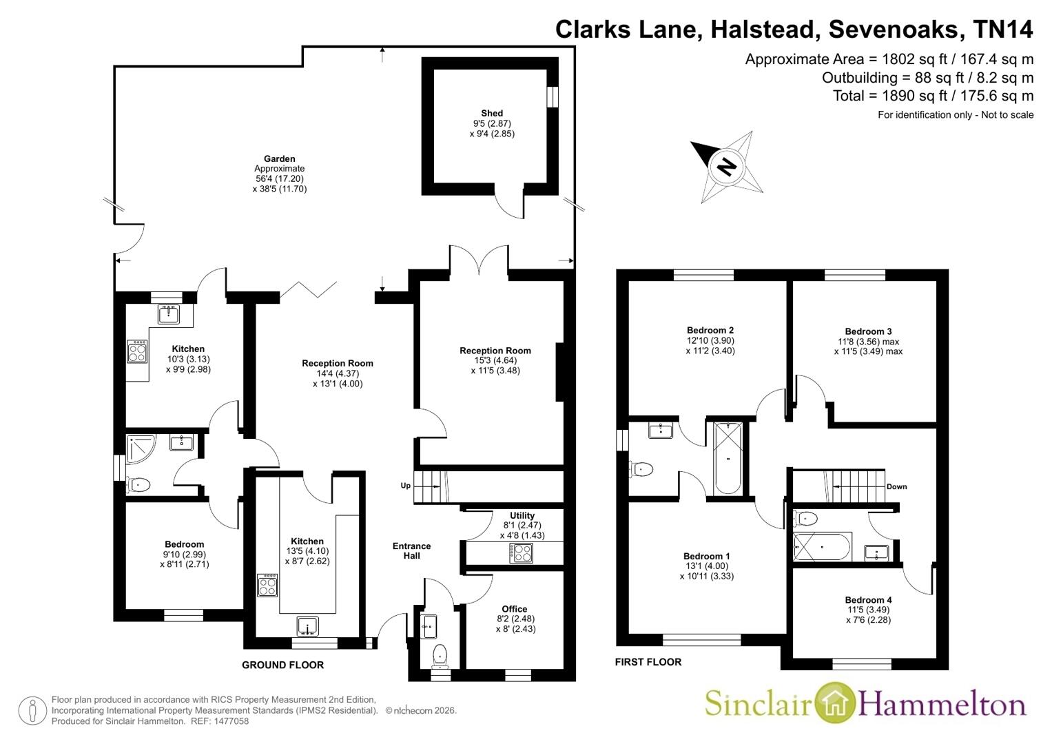 17, Clarks Lane, Sevenoaks floorplan