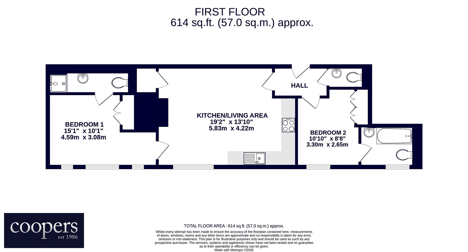 Flat 6  Harefield House, High Street, Uxbridge floorplan