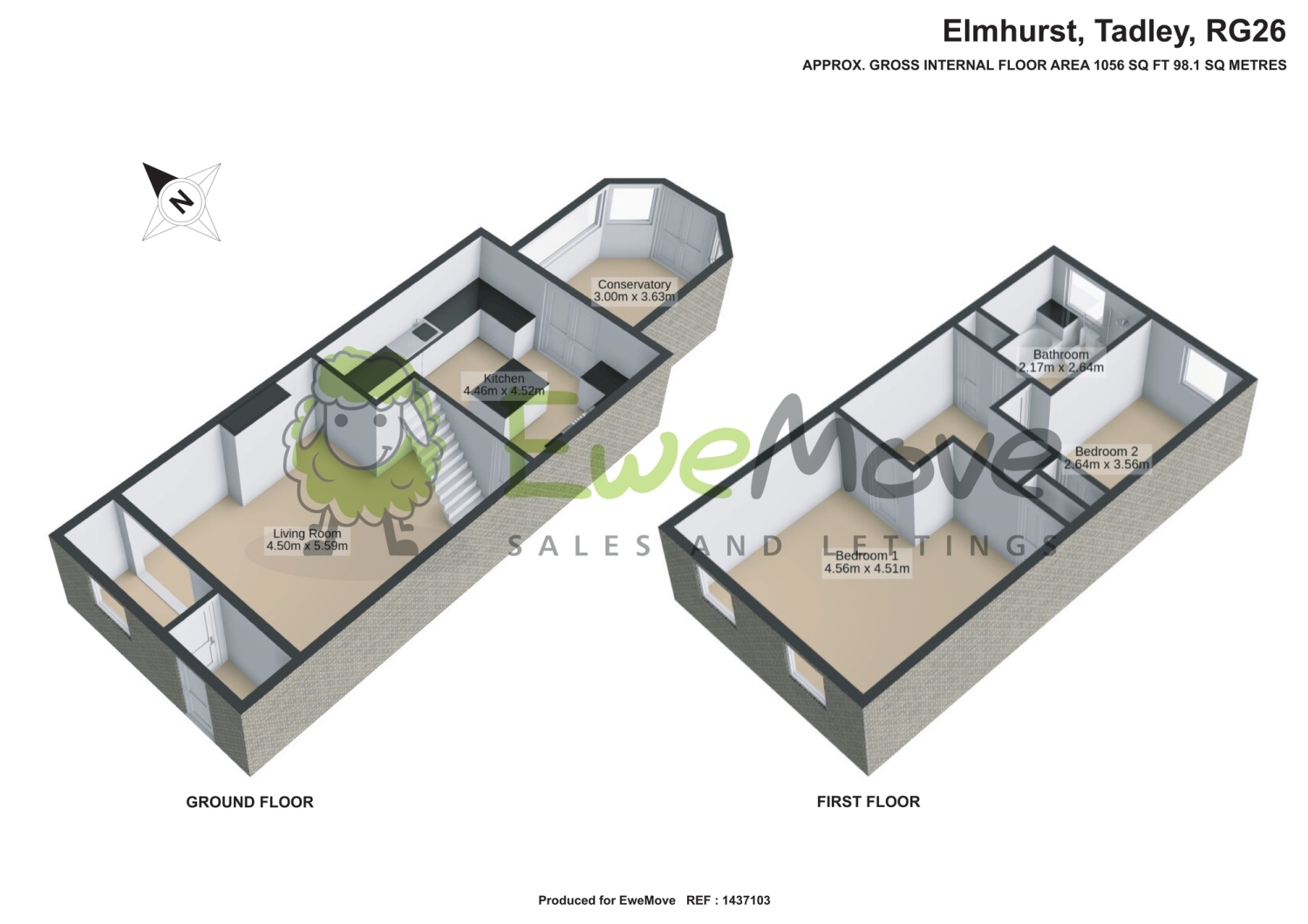 42, Elmhurst, Tadley floorplan