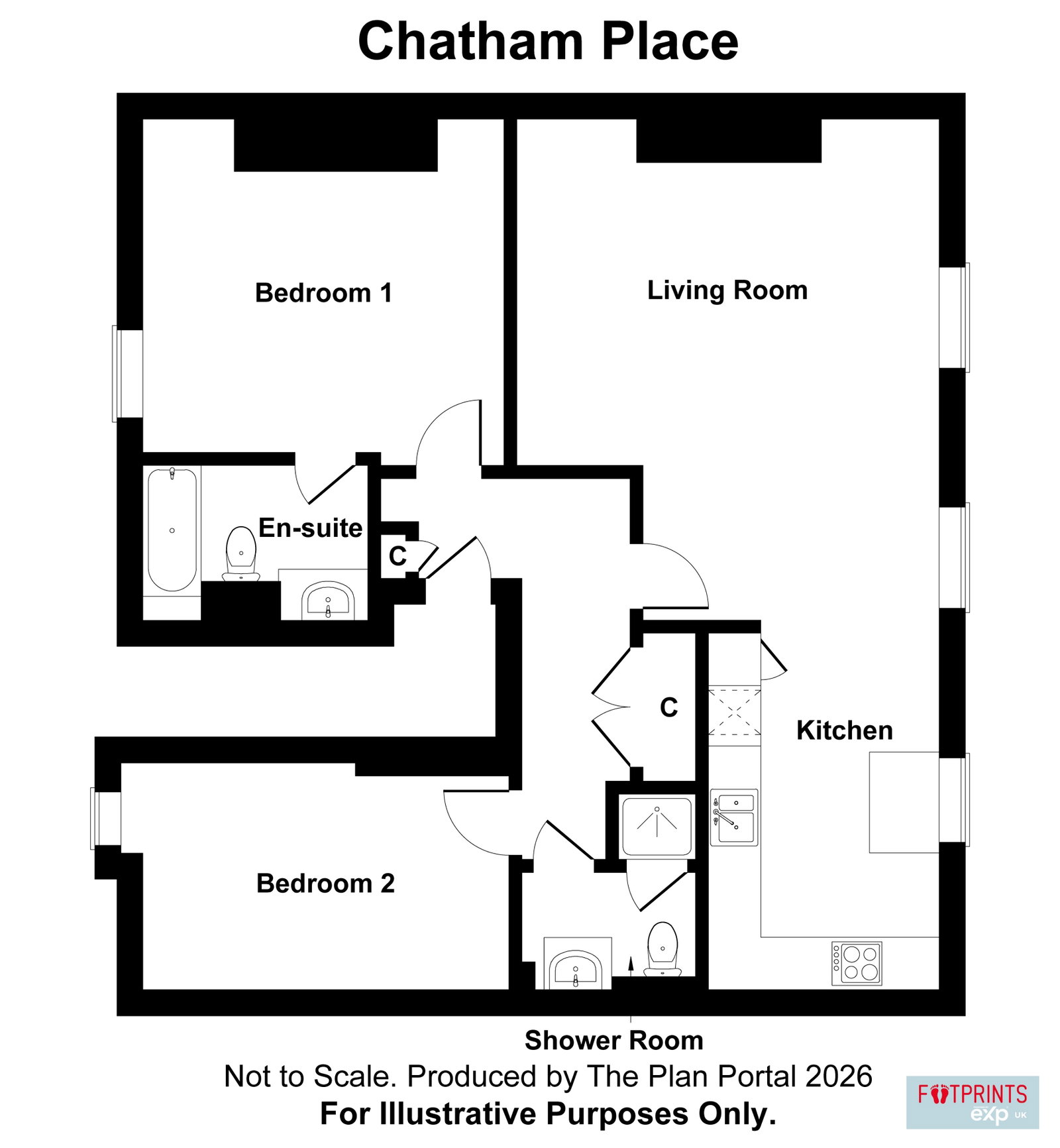 4,Flat 6, Chatham Place, Ramsgate floorplan