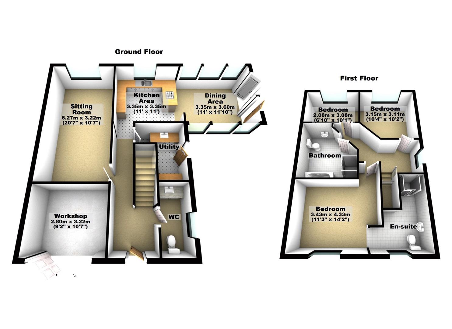 Merlins Cottage, 6A, Moors Lane, St Martins floorplan