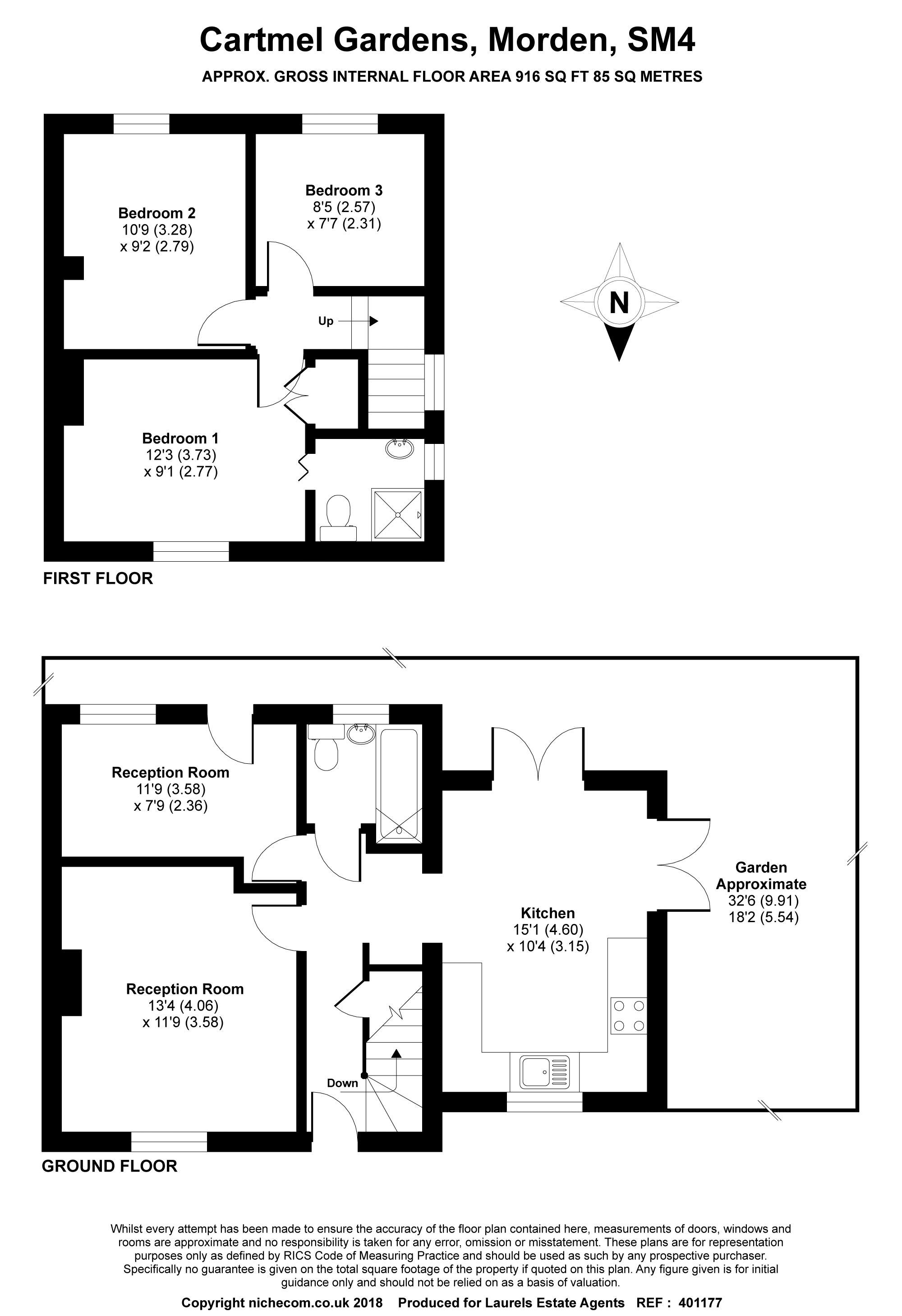 3 Bedrooms End terrace house for sale in Cartmel Gardens, Morden SM4