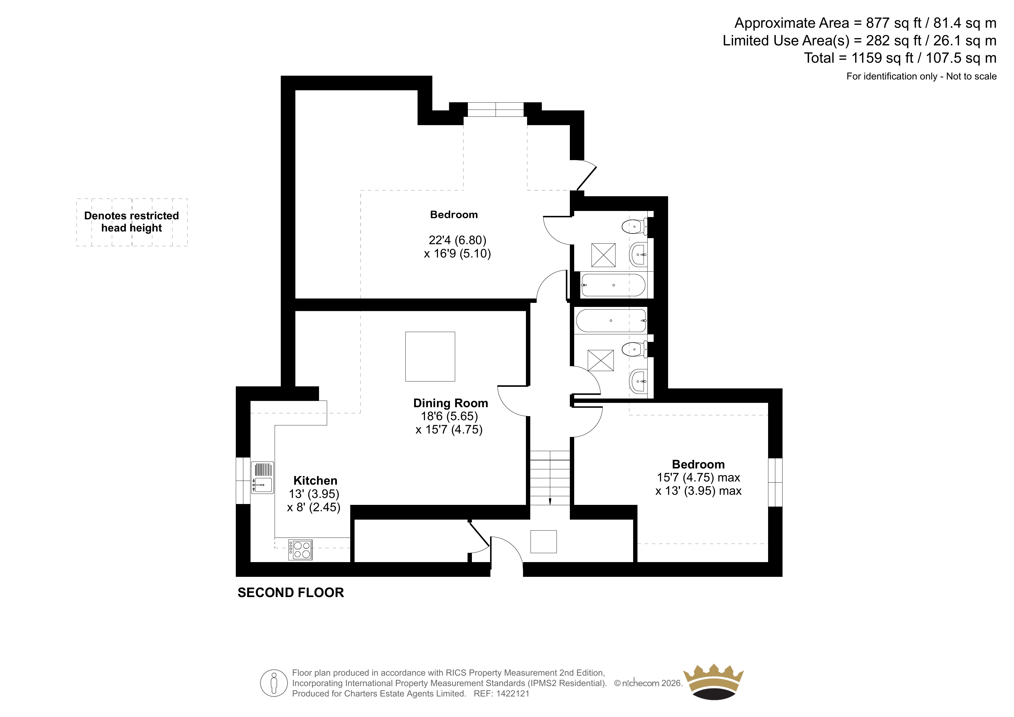 8 Palace Close Apartment,, Malt Lane, Southampton floorplan