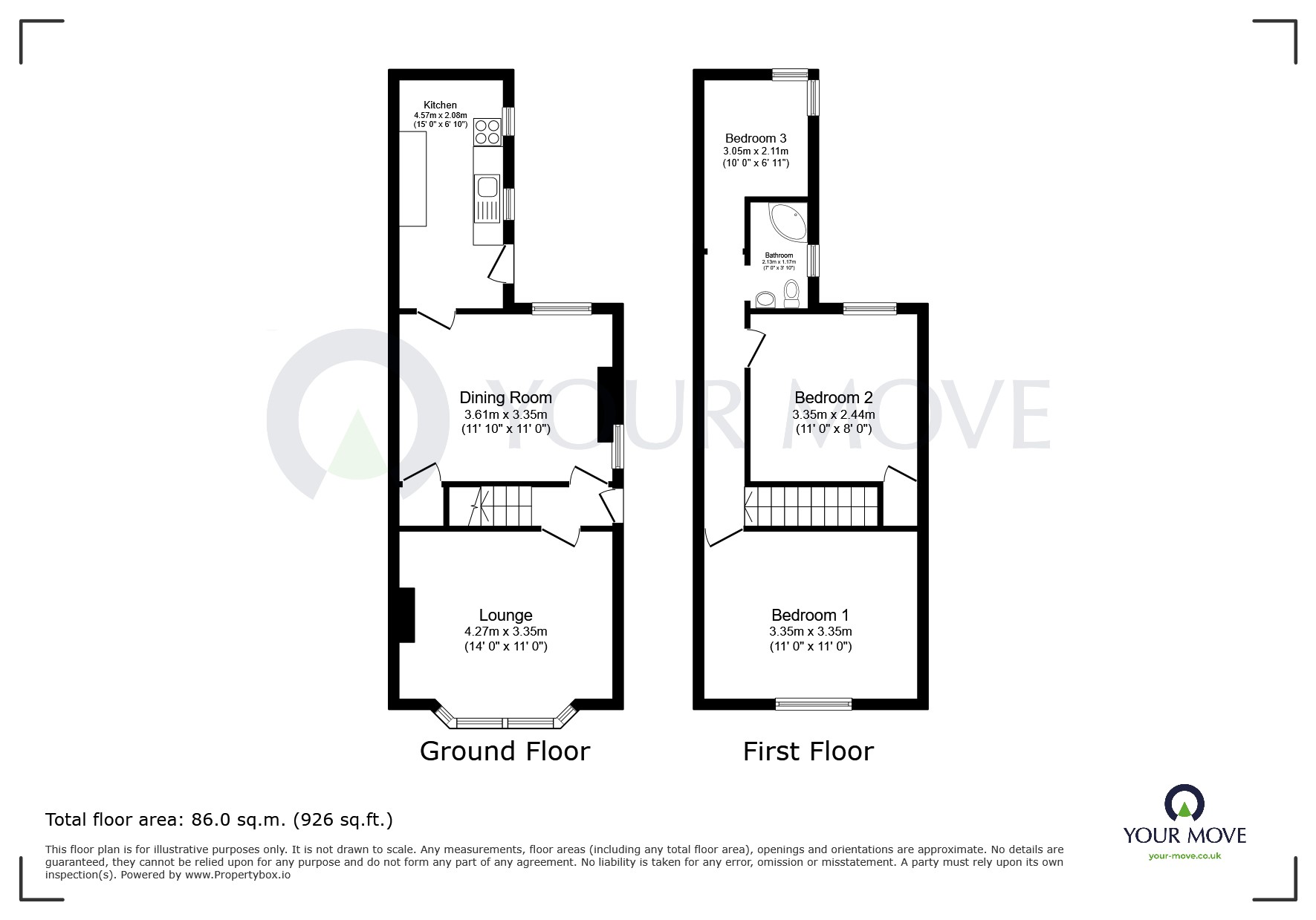 47, Diamond Avenue, Nottingham floorplan