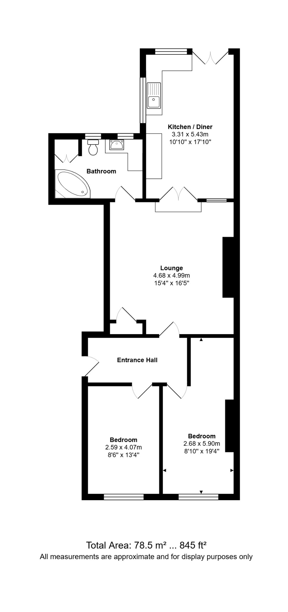Flat 3, 5 Portland Street, Norfolk floorplan