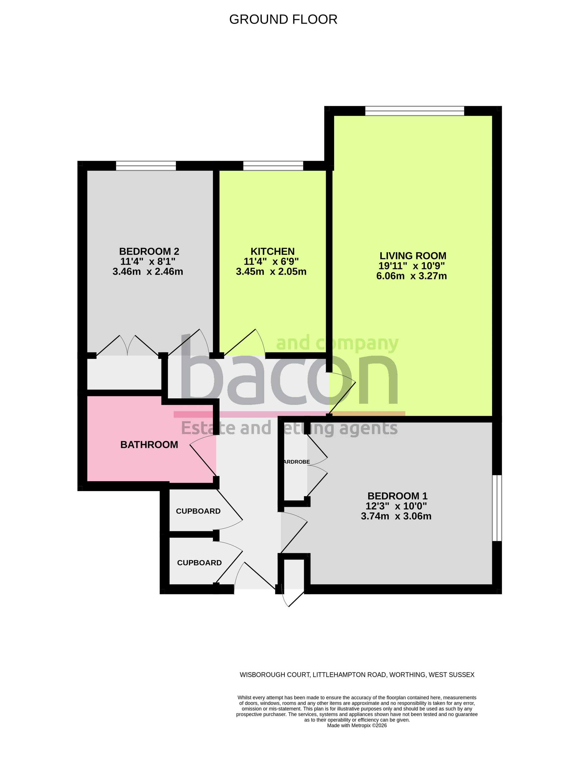 9, Wisborough Court, Littlehampton Road, Worthing floorplan