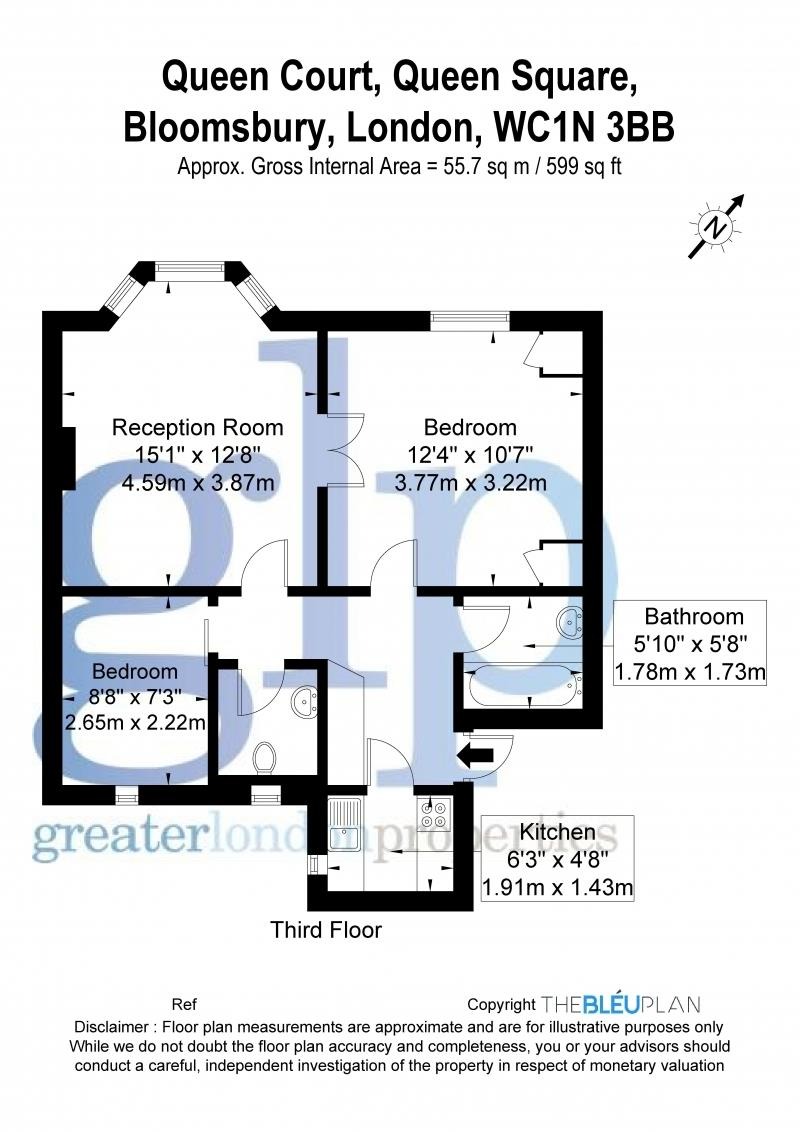 Flat 24 Queen Court, Queen Square, London floorplan