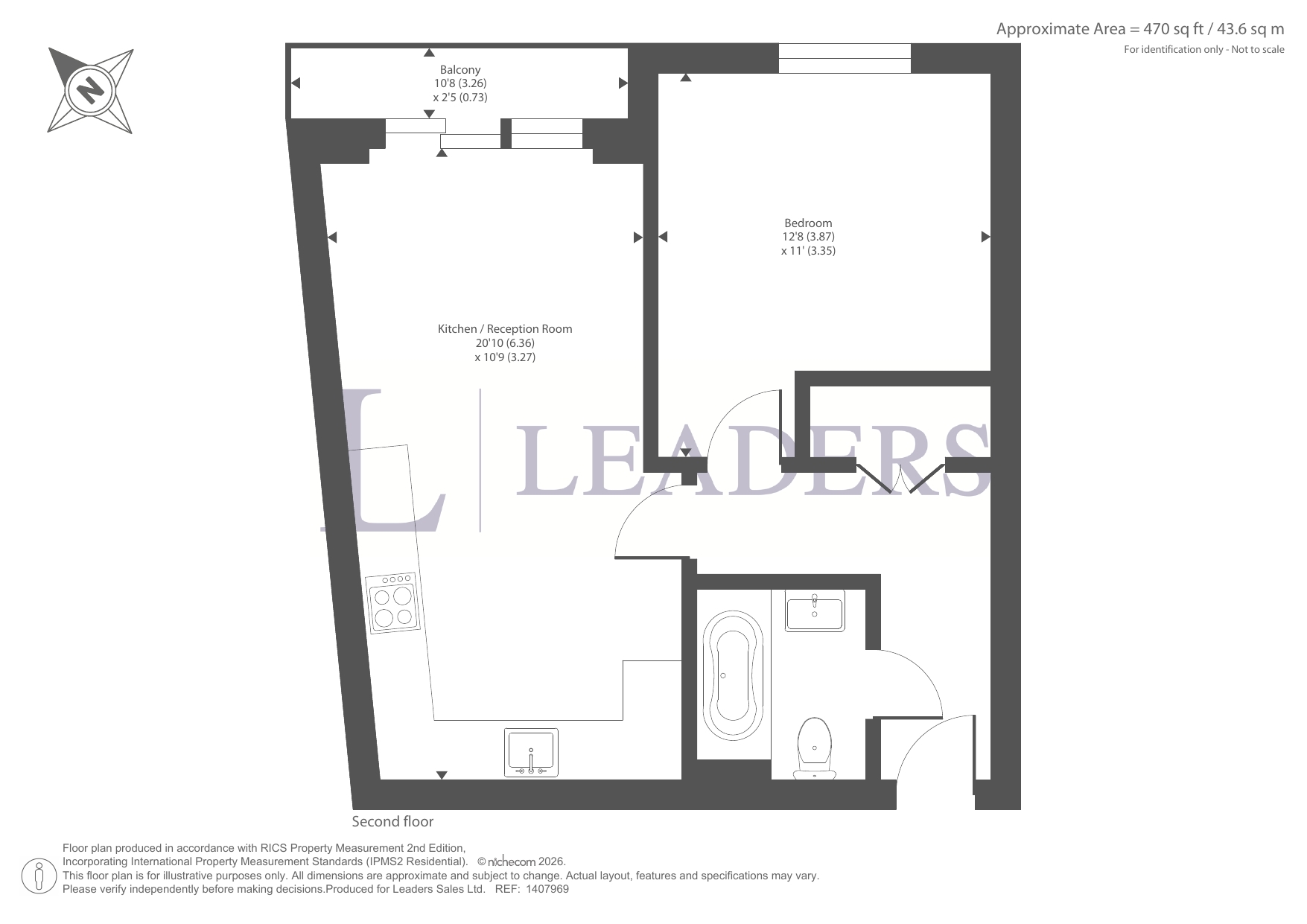 Flat 9, Magnum House, 164, London Road, Kingston upon Thames floorplan