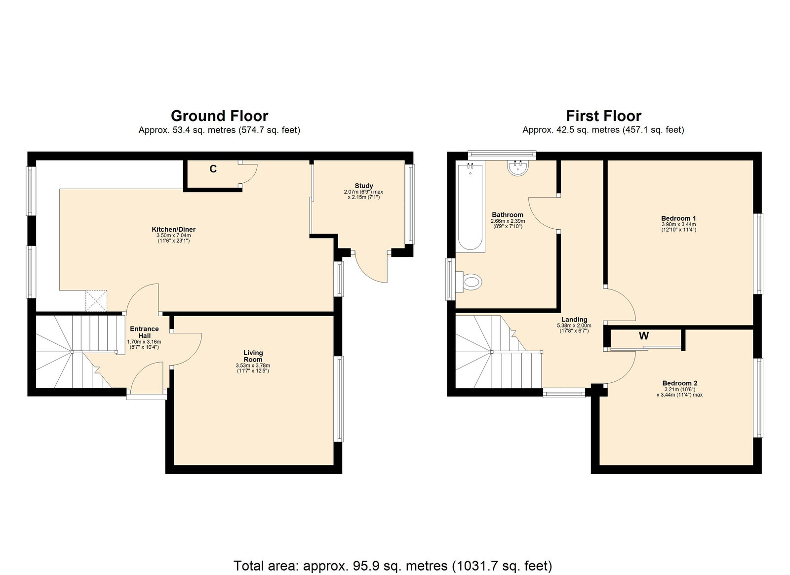 136, Willow Hey, Skelmersdale floorplan
