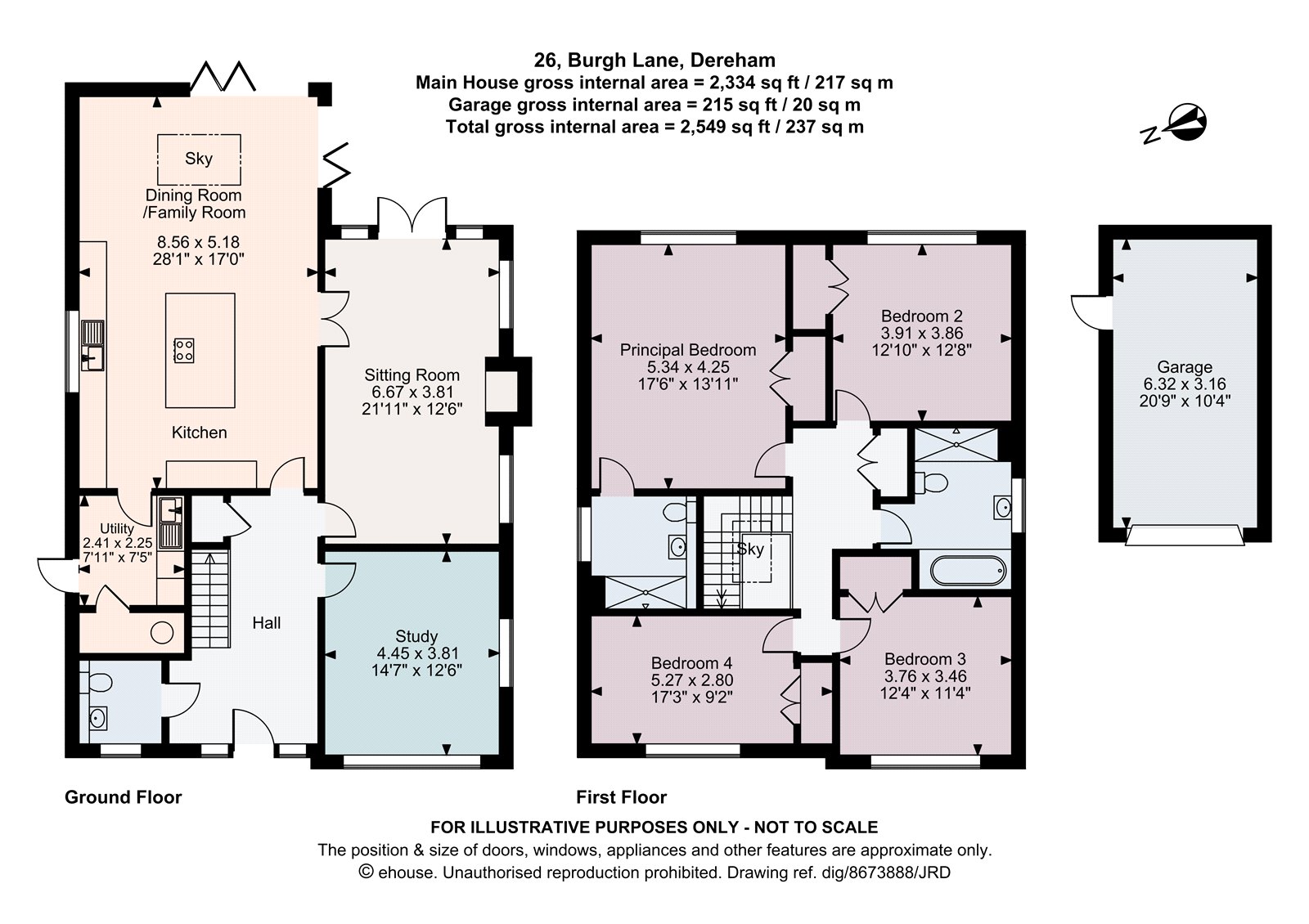 St Albans, 26a, Burgh Lane, Dereham floorplan
