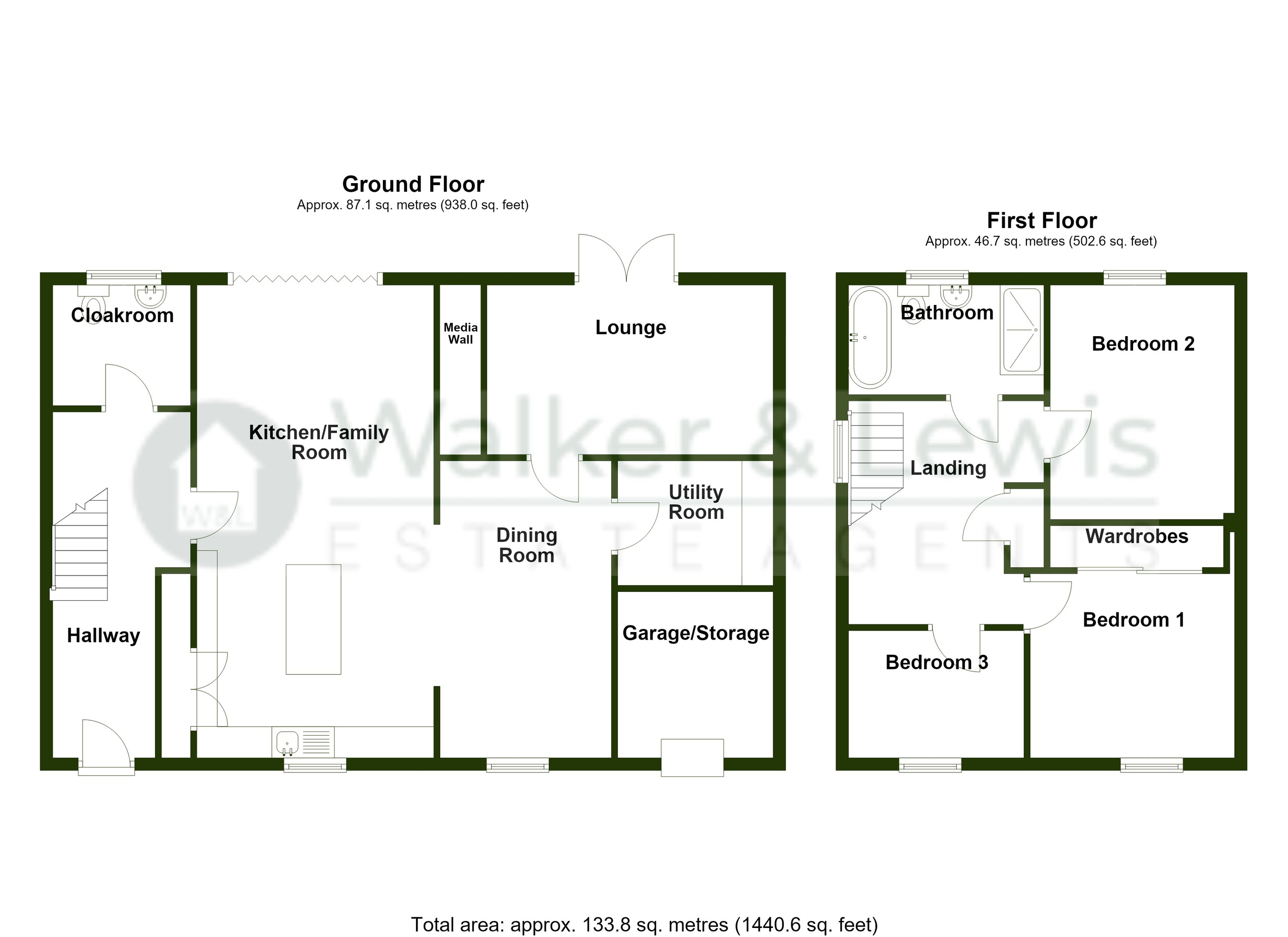 22 Heol Nant Caiach, Treharris floorplan