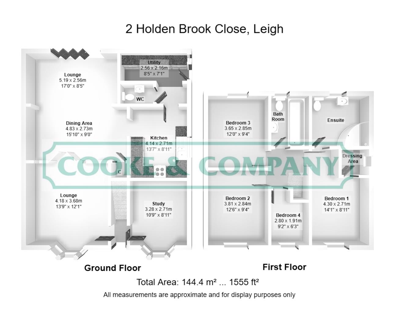 2, Holdenbrook Close, Leigh floorplan