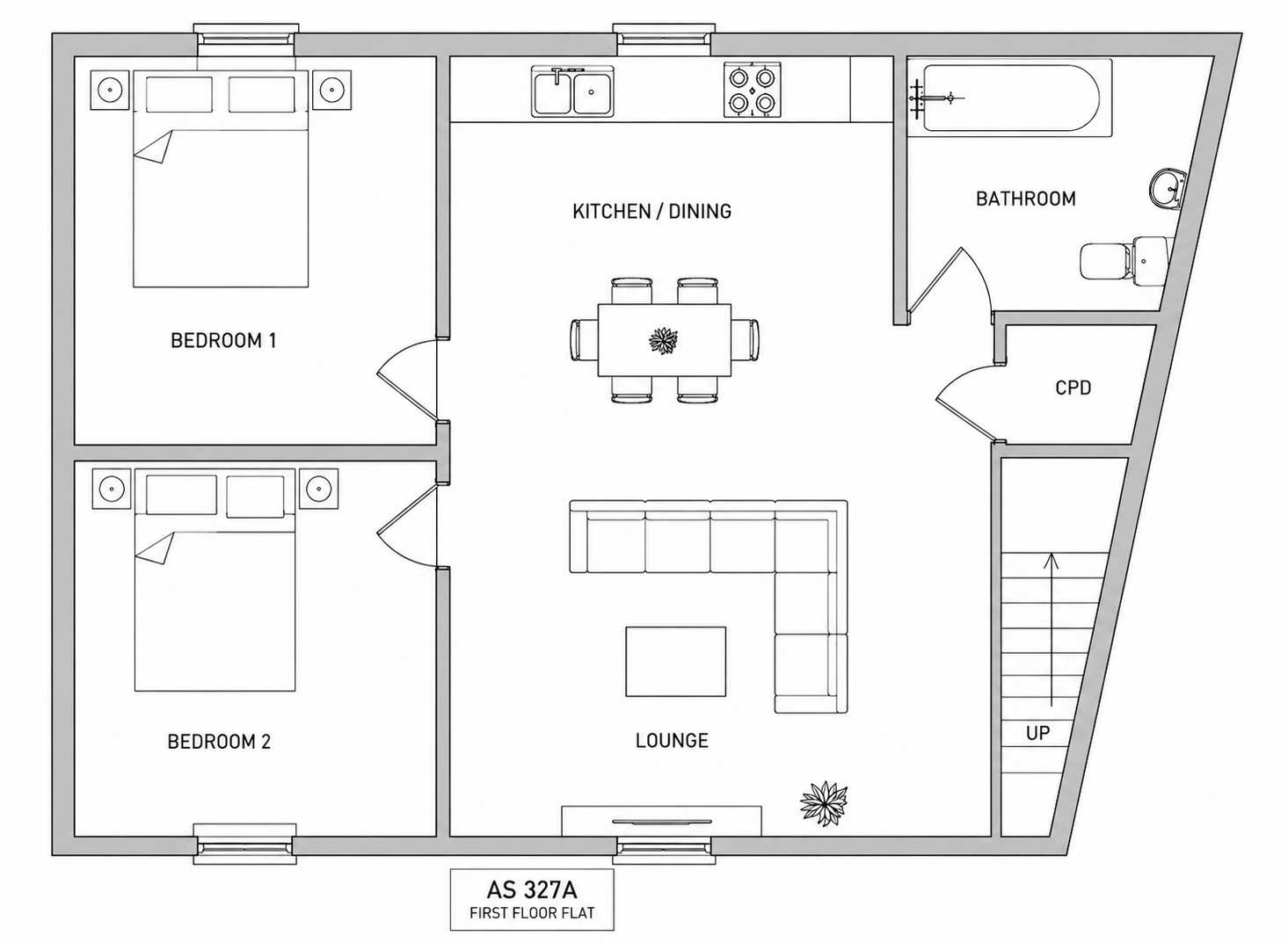 327A, Dover Road, Deal floorplan