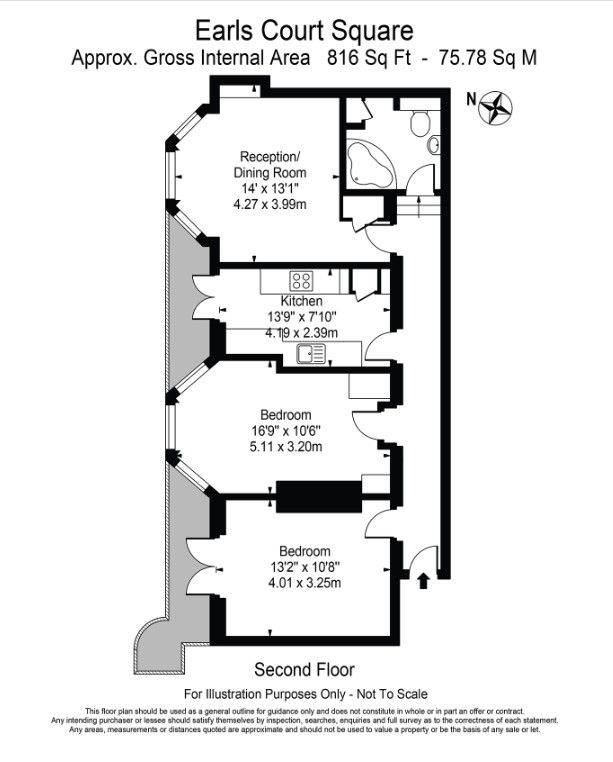 Flat 12, Langham Mansions, London floorplan