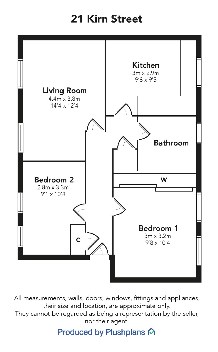 Flat 3, 21, Kirn Street, Glasgow floorplan