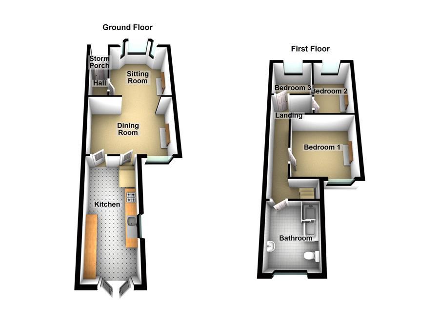 21, Coronation Street, Evesham floorplan