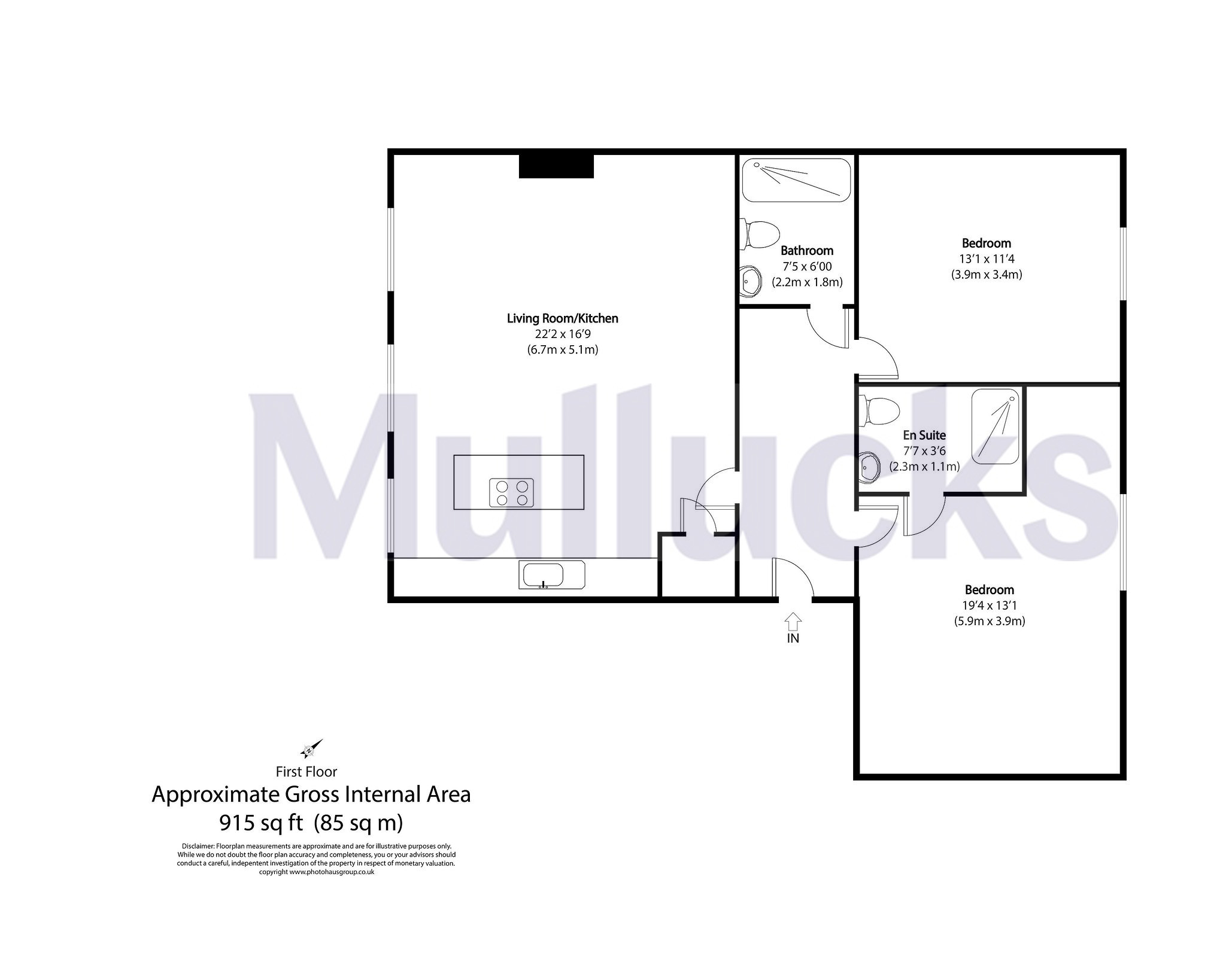 Flat 7 Hill House, 75, High Street, Essex floorplan