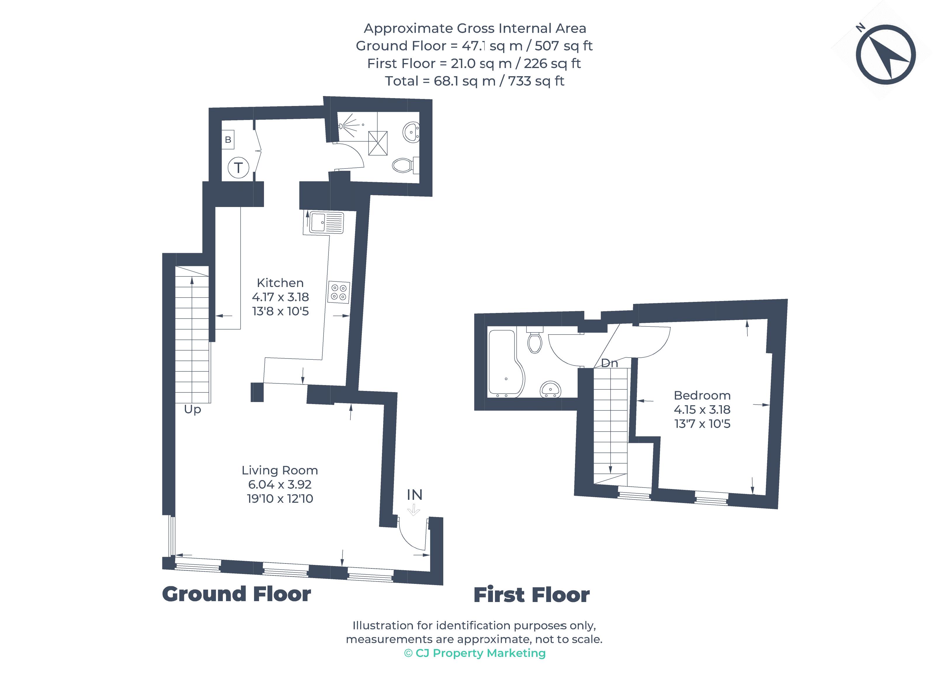 Flat 3, 15-17 West Street, Marlow floorplan