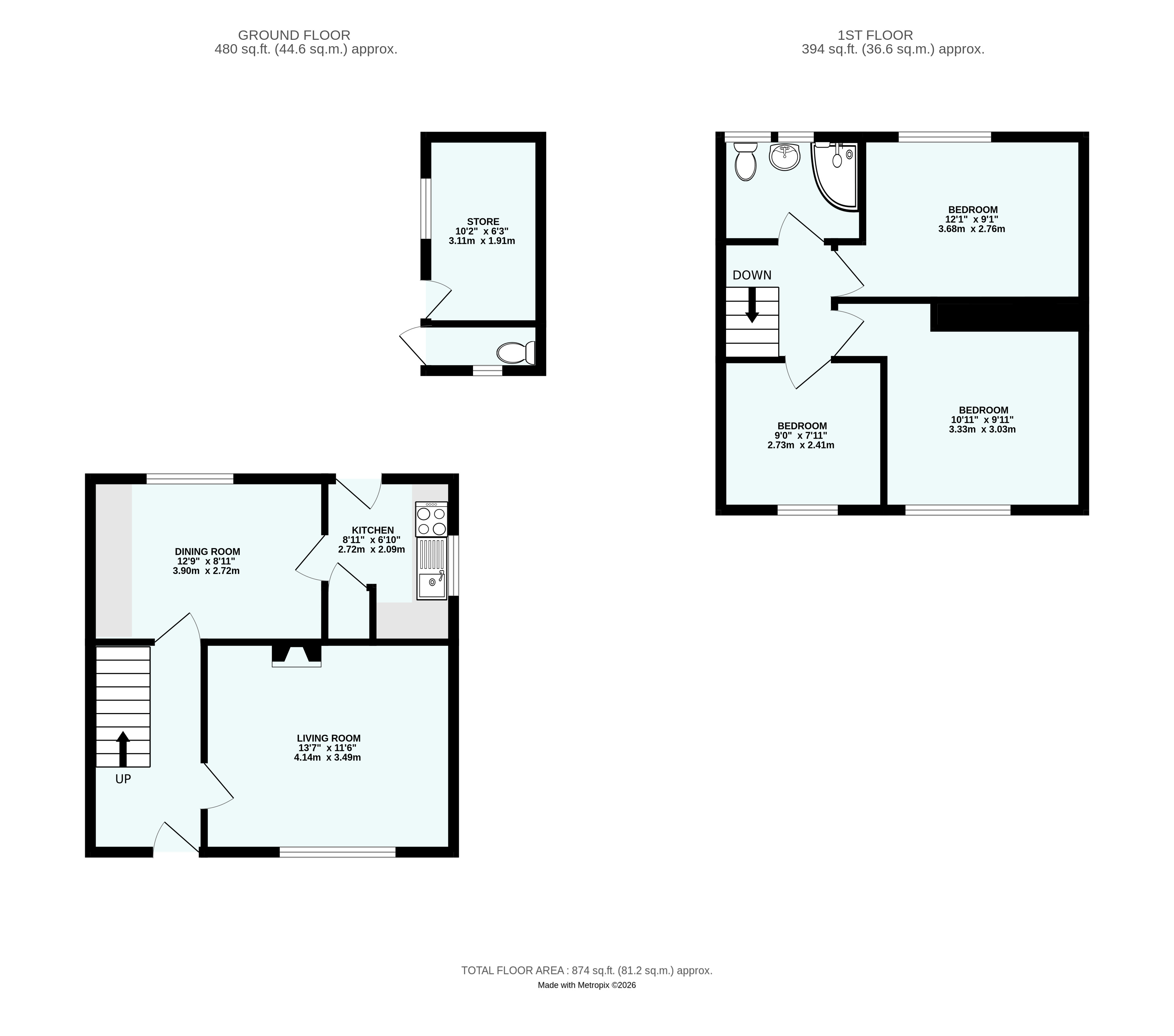 33, Turner Close, Sidmouth floorplan
