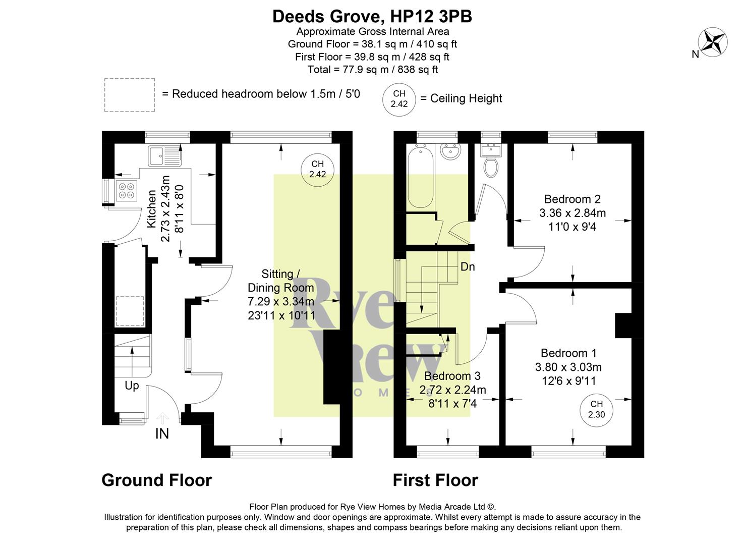 168, Deeds Grove, High Wycombe floorplan