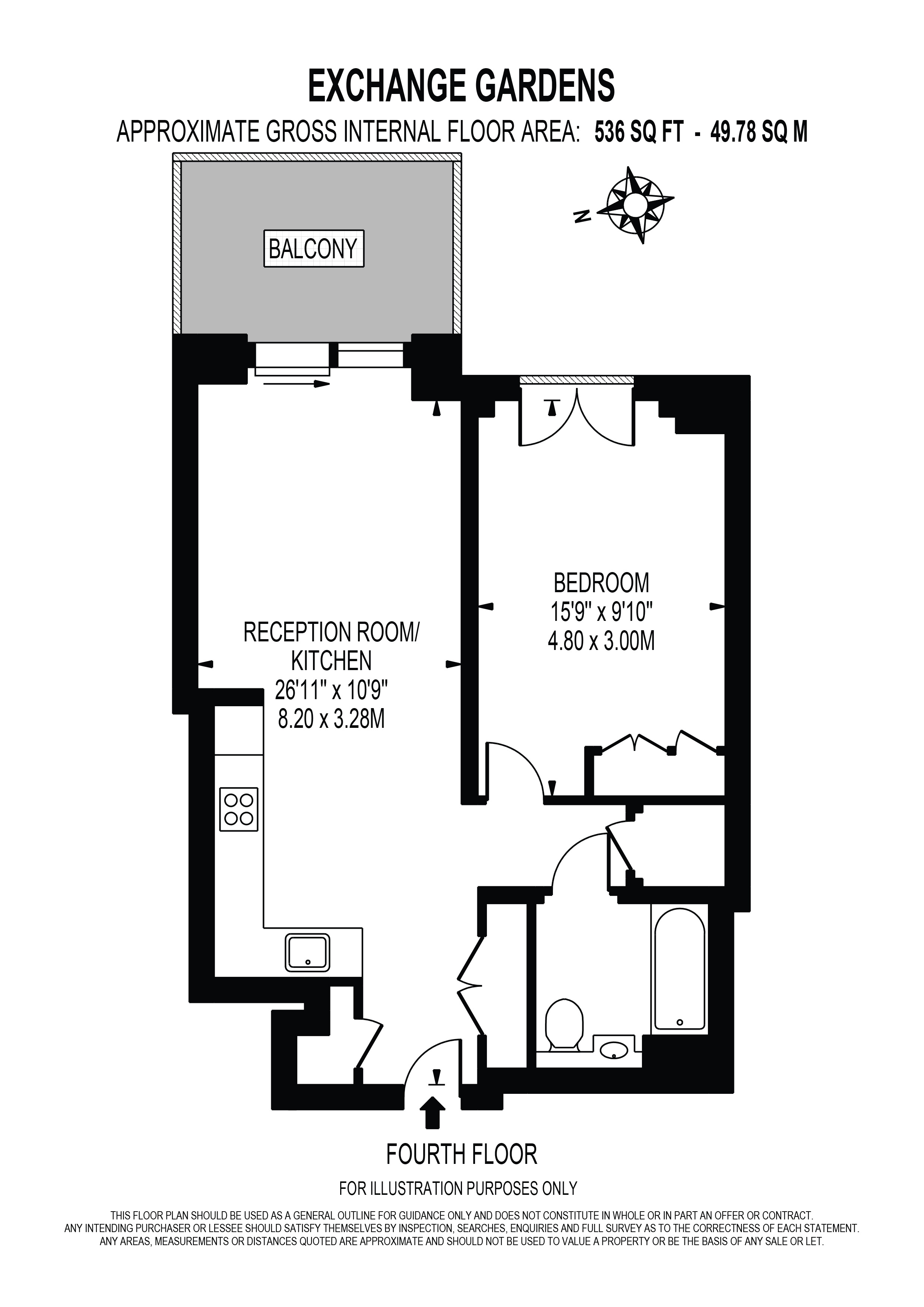 Flat 24 7A, Exchange Gardens, London floorplan