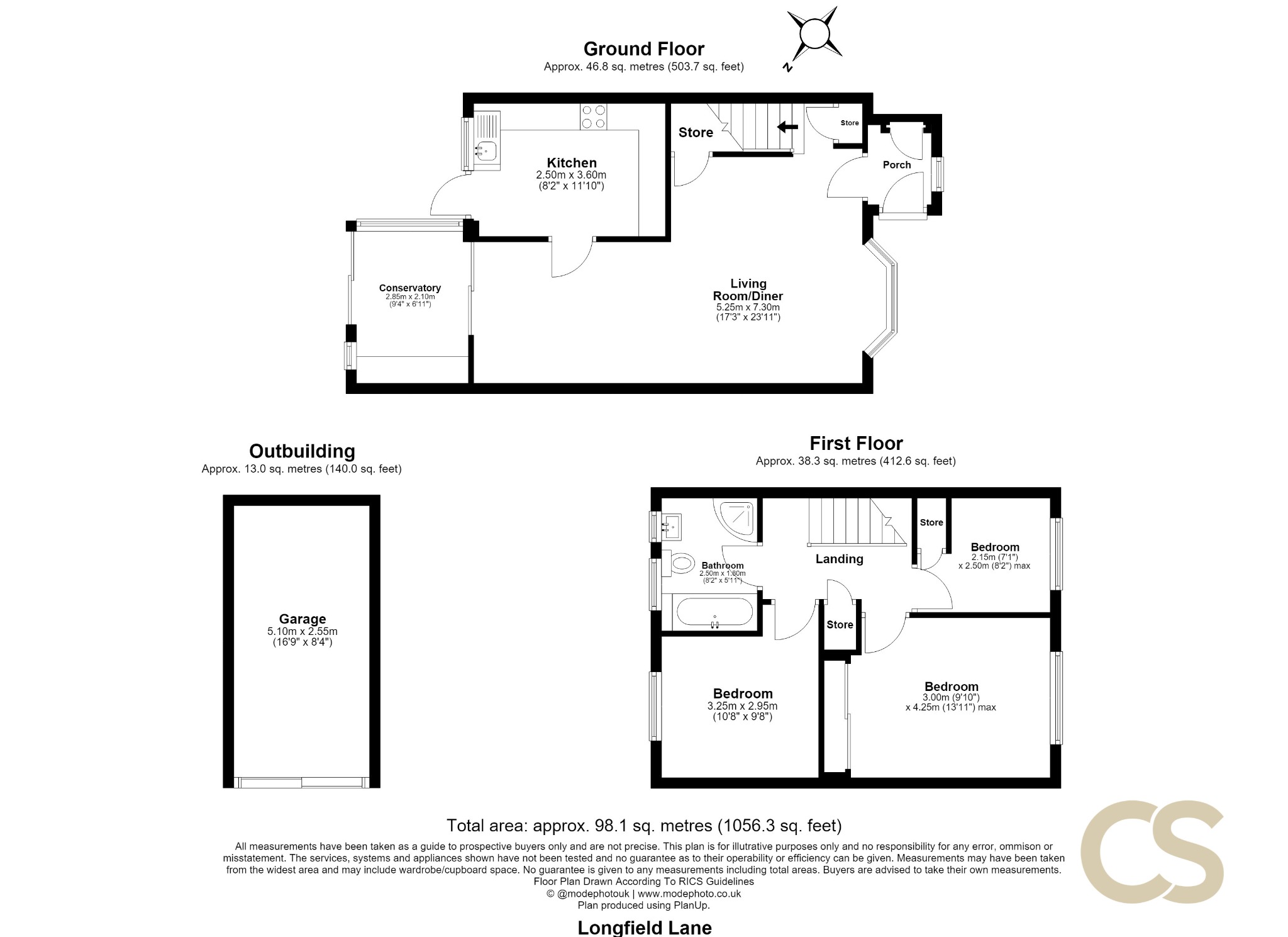 214 Longfield Lane, Cheshunt, Hertfordshire floorplan